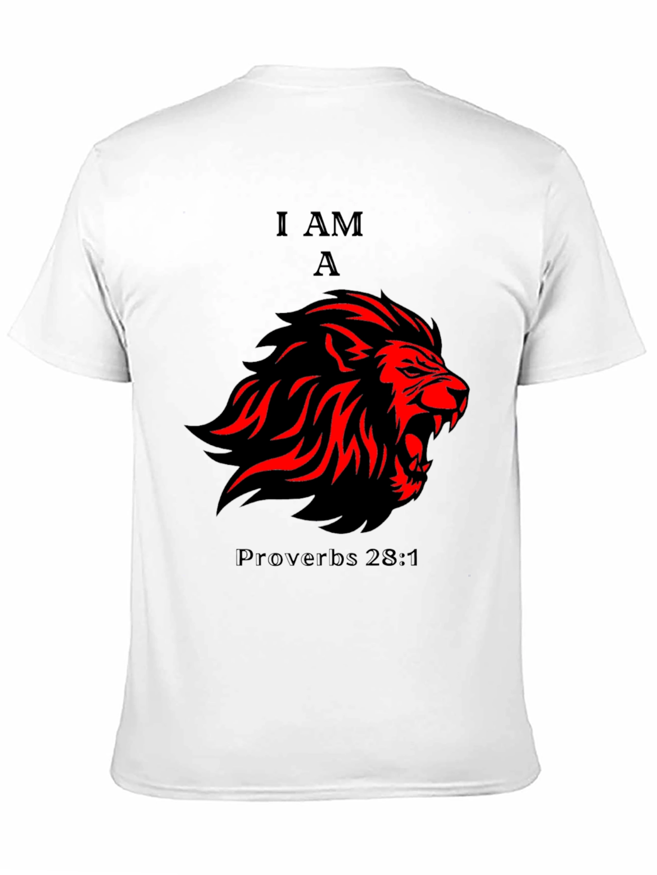 I AM A Lion - Proverbs 28:1 T-Shirt - Black - 11