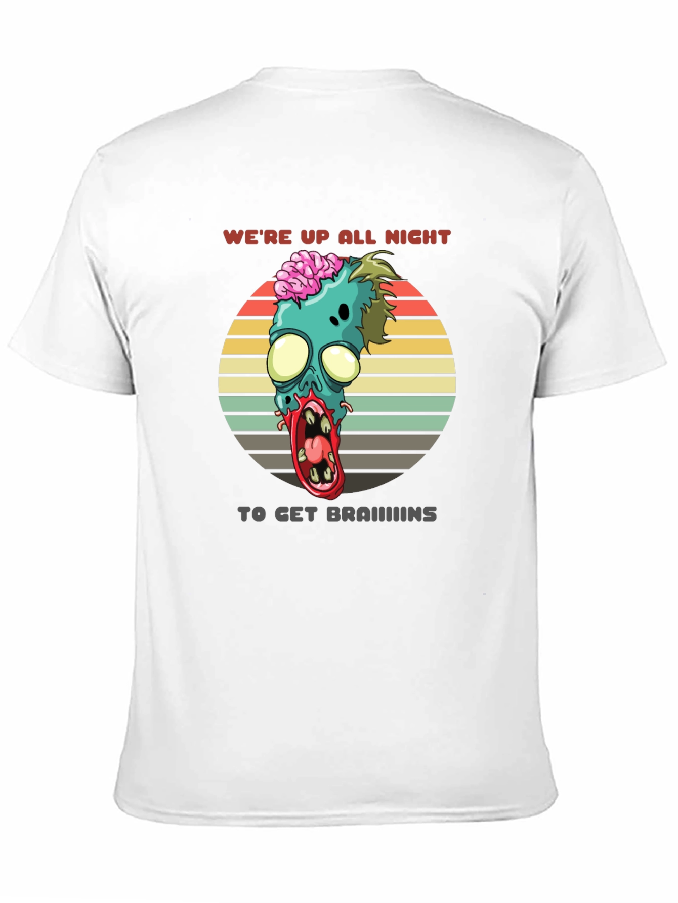 Black Zombie Brains T-Shirt - We're Up All Night view 11