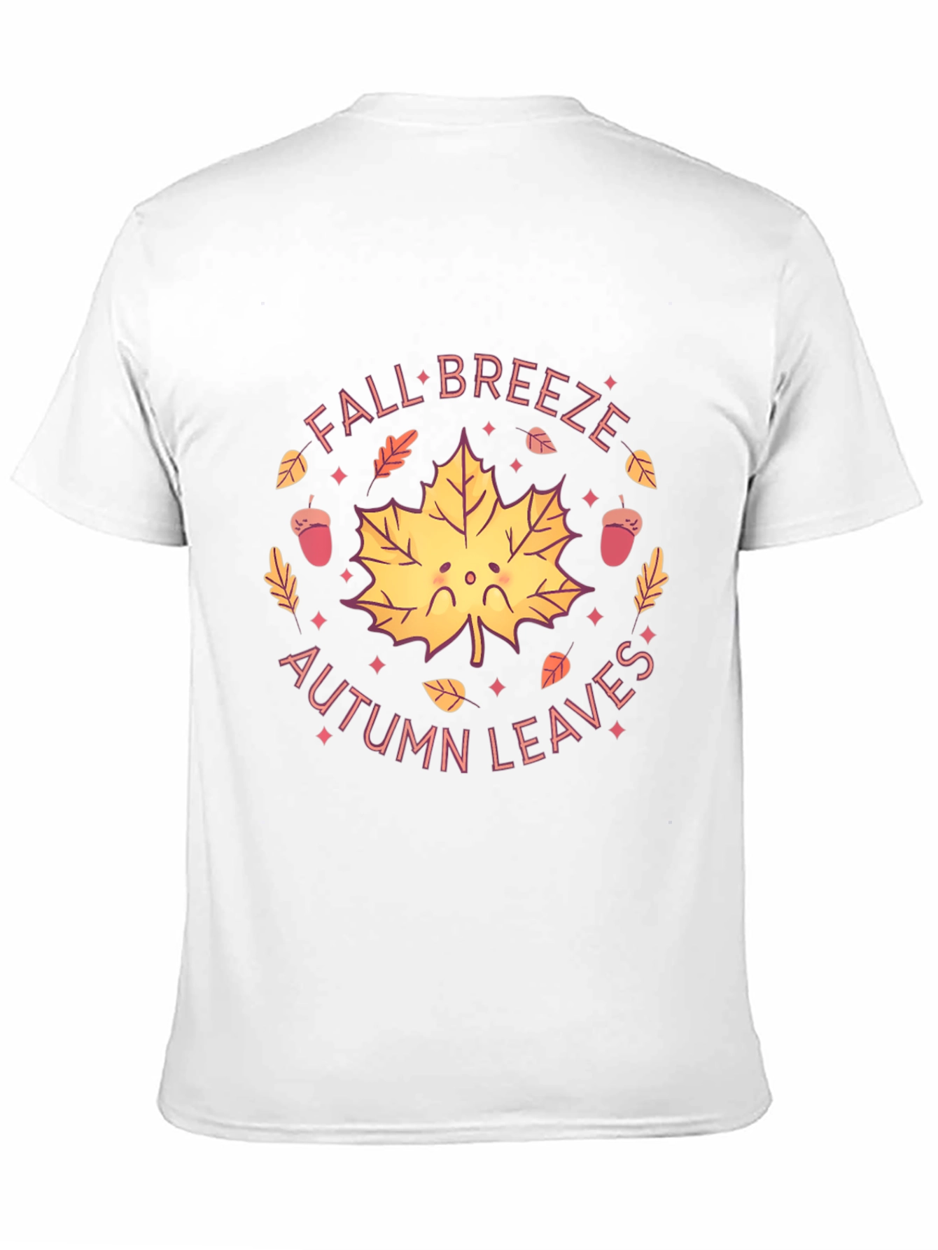 Black Fall Breeze Autumn Leaves Graphic T-Shirt view 11
