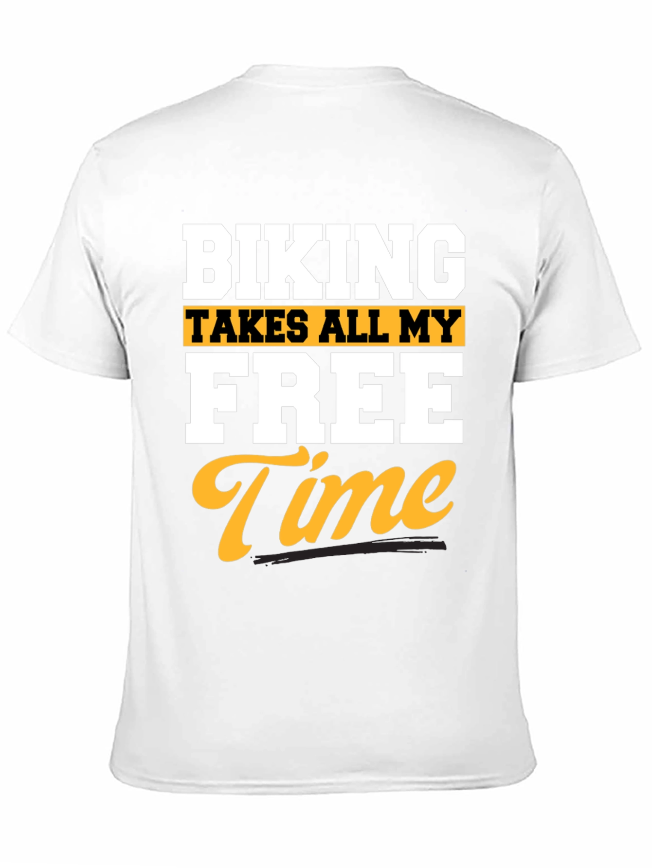 Black Biking Takes All My Free Time Black T-Shirt view 11