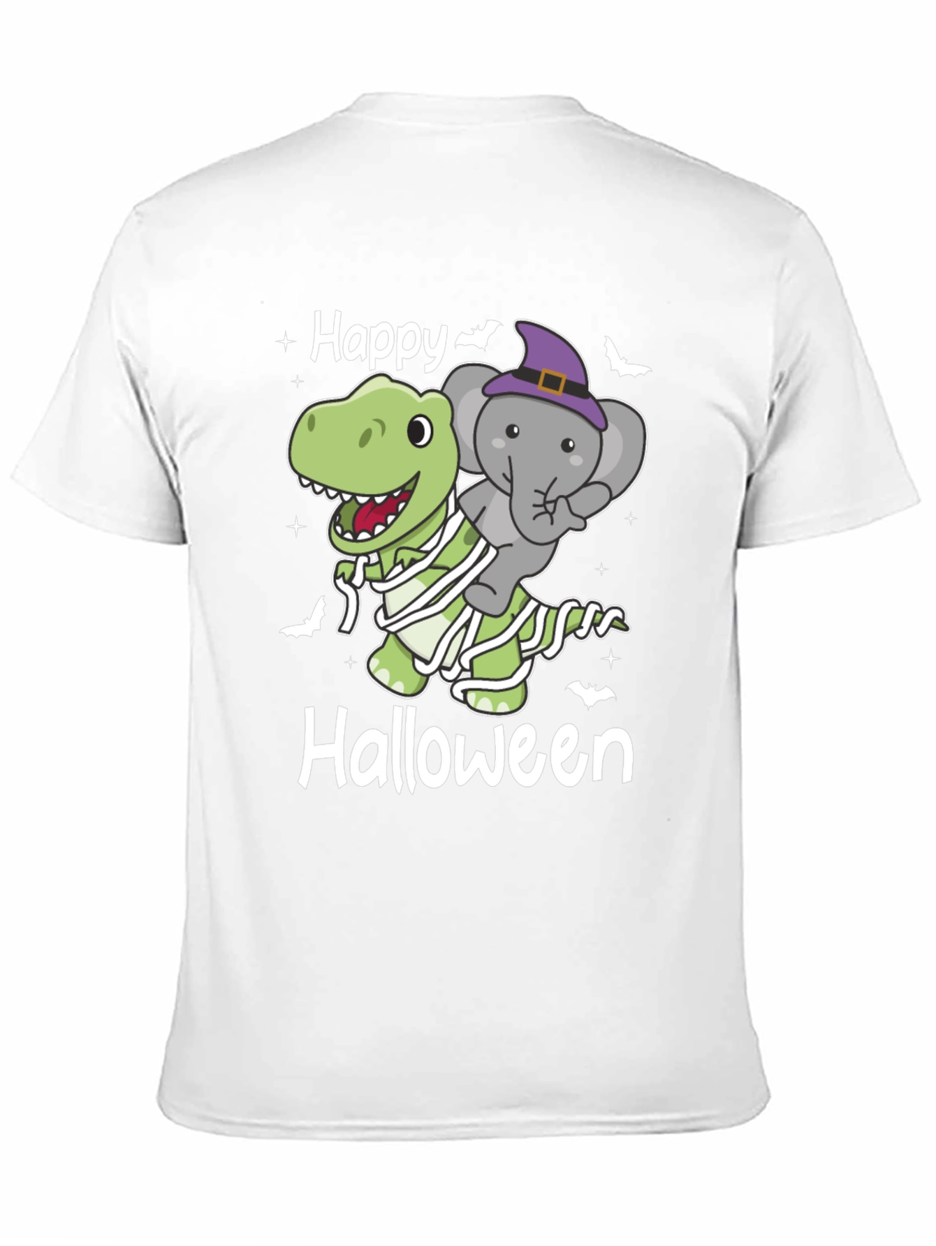 Happy Halloween Dinosaur & Elephant T-Shirt - 11