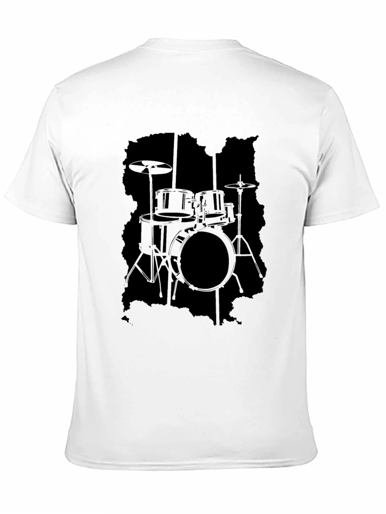 Black Black Drum Set Graphic T-Shirt view 11