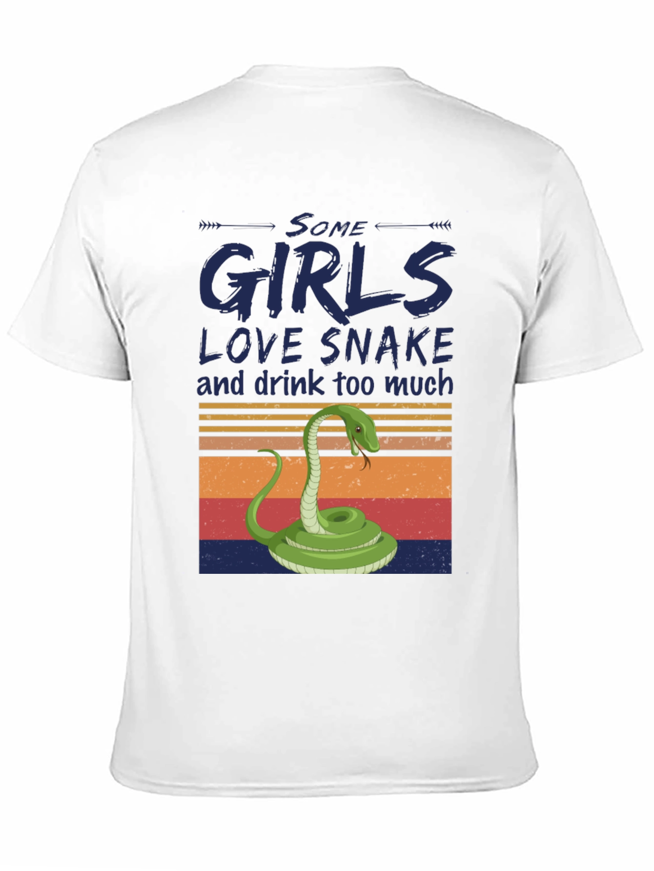 Black Some Girls Love Snake T-Shirt view 11