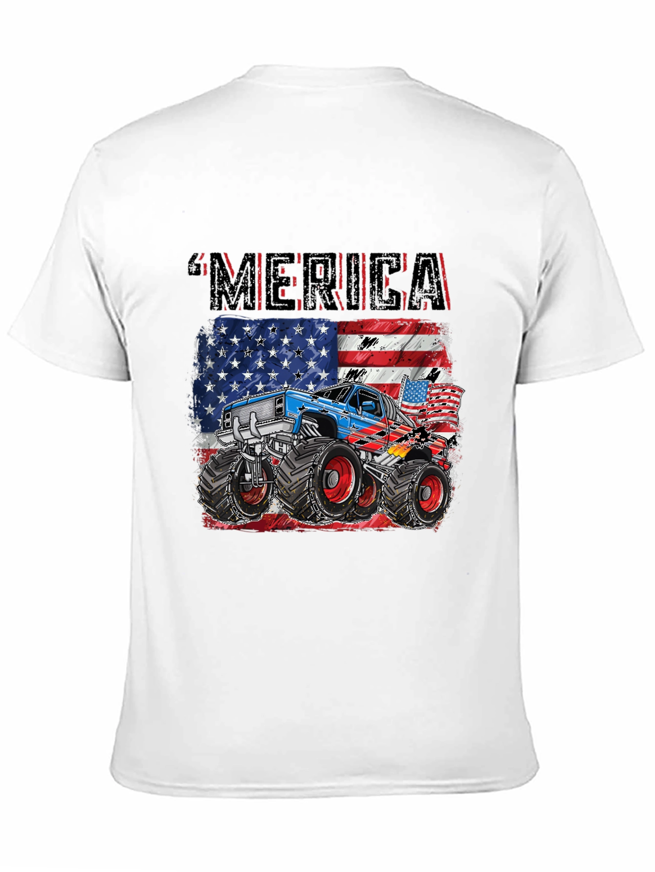 Black American Pride Monster Truck Graphic Tee view 11