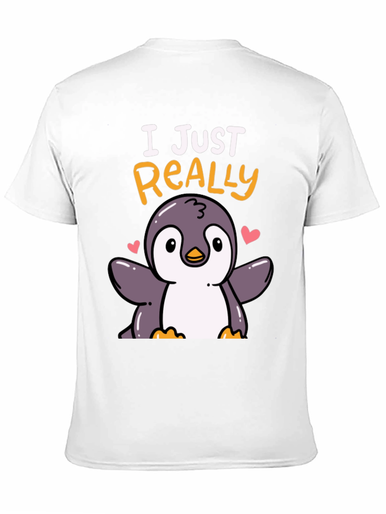 Black Cute Penguin T-Shirt - I Just Really Love Penguins view 11