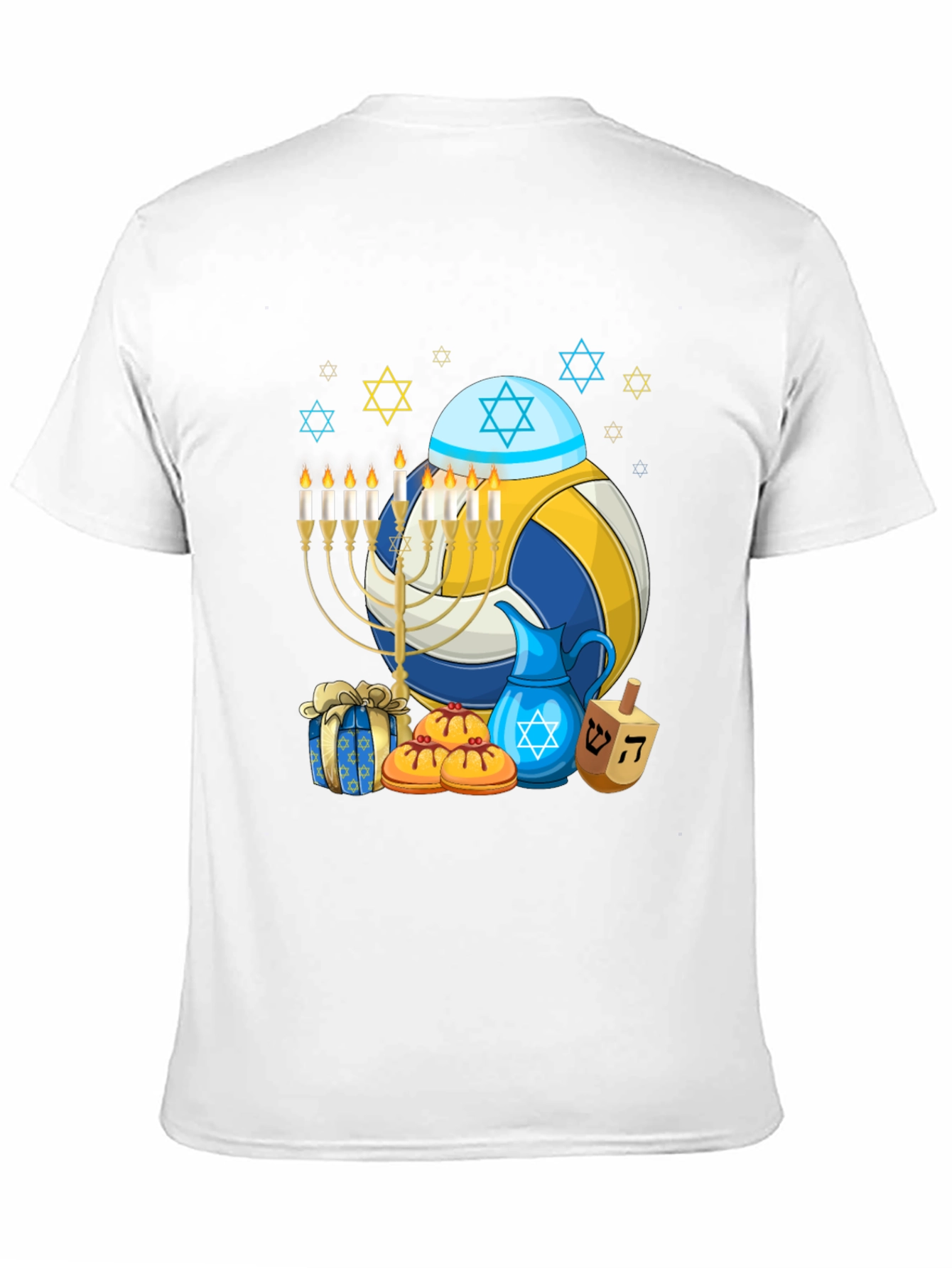 Black Hanukkah Volleyball T-Shirt view 11