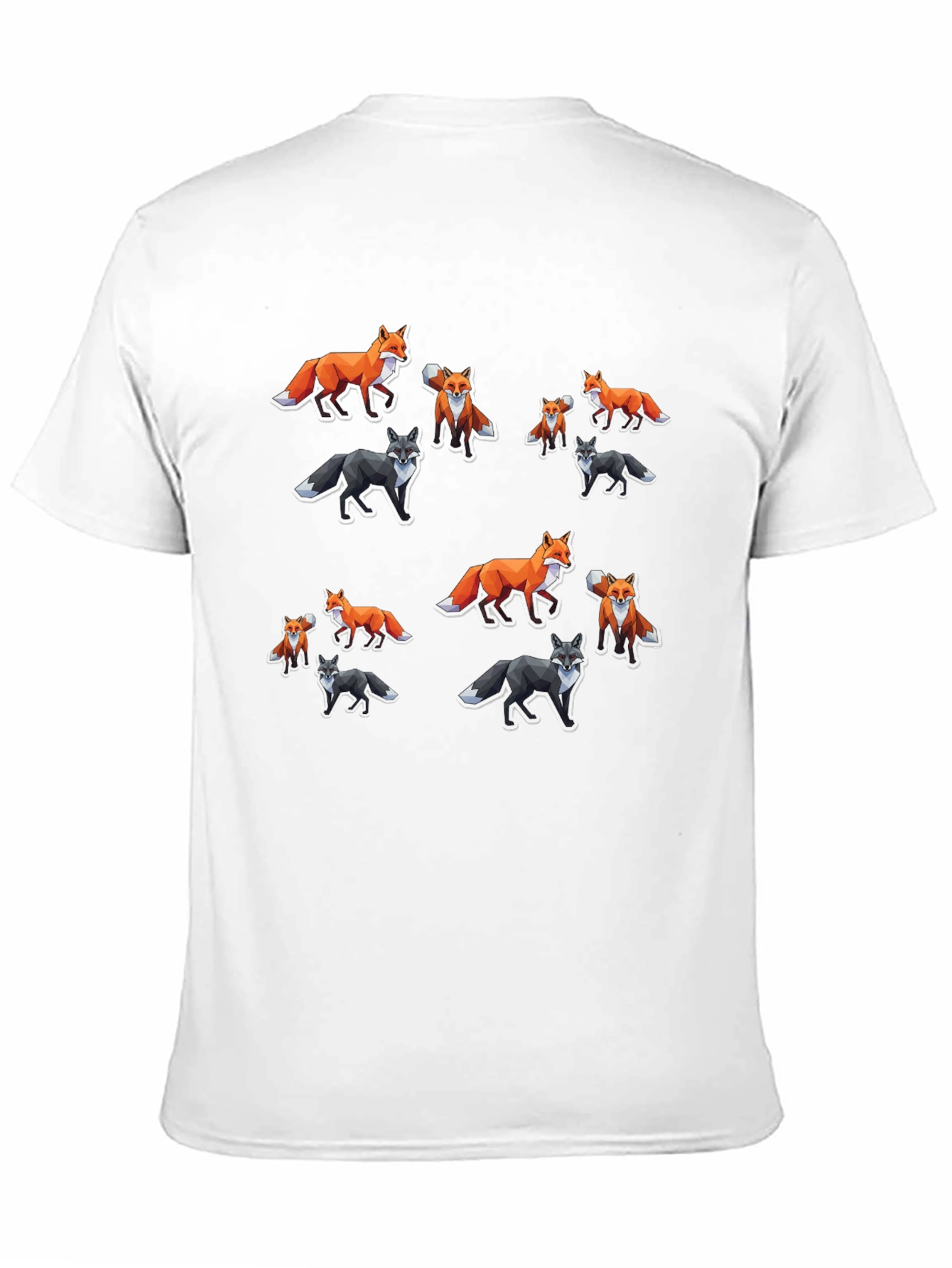 Black Fox Graphic Black T-Shirt, Unique Design view 11