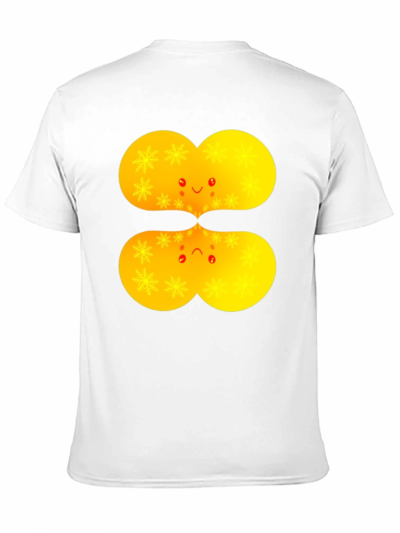 Black Cute & Sad Faces Graphic Black T-Shirt view 11