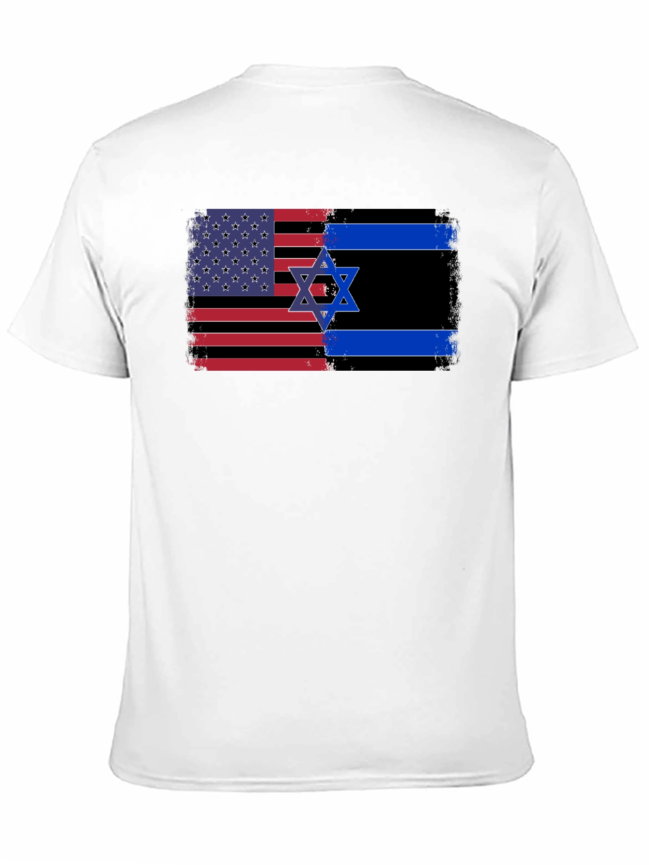 Black USA Israel Flag Graphic Tee view 11
