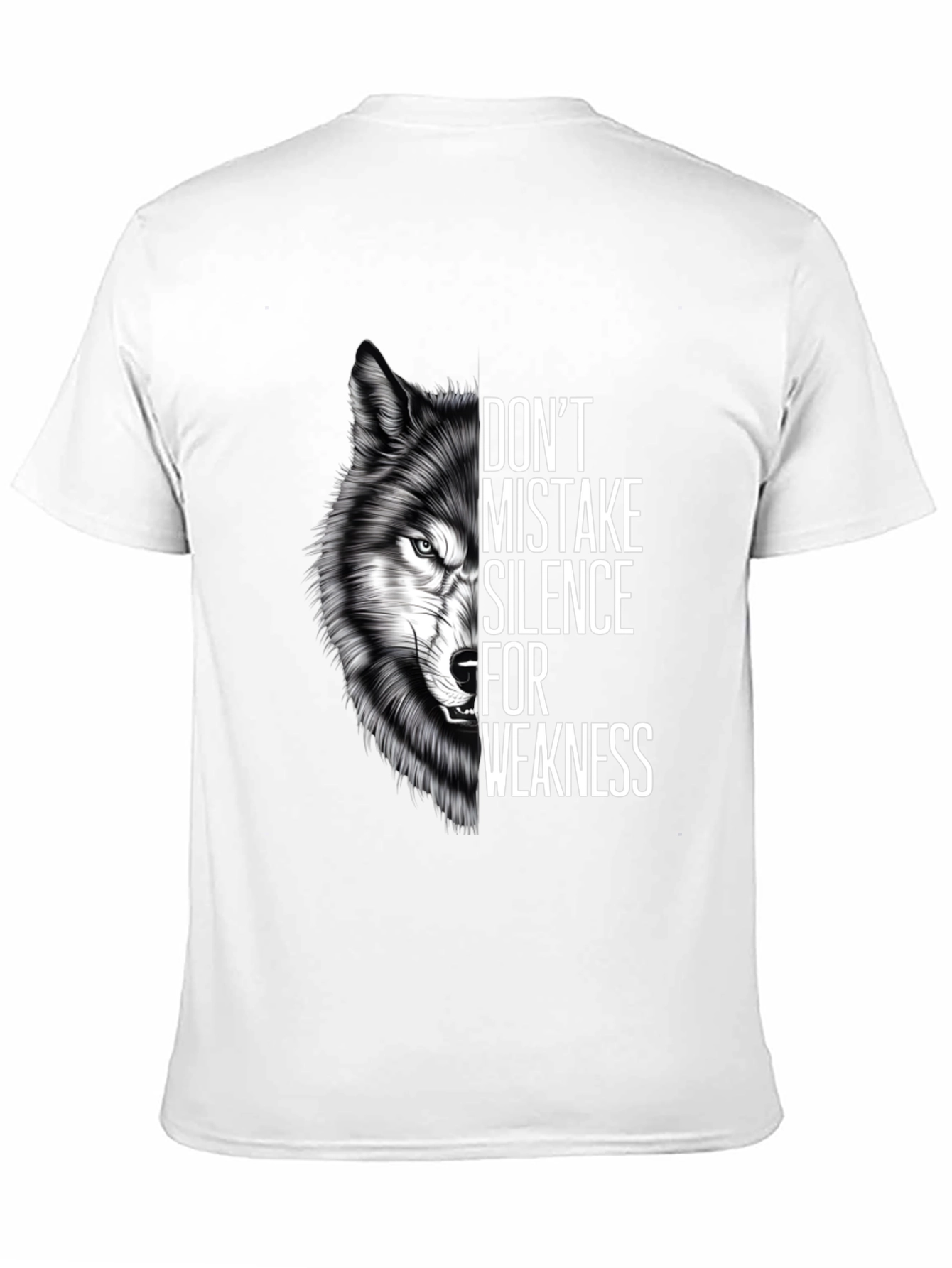 Black Wolf Silence Graphic Tee - Don't Mistake Silence For Weakness T-Shirt view 11