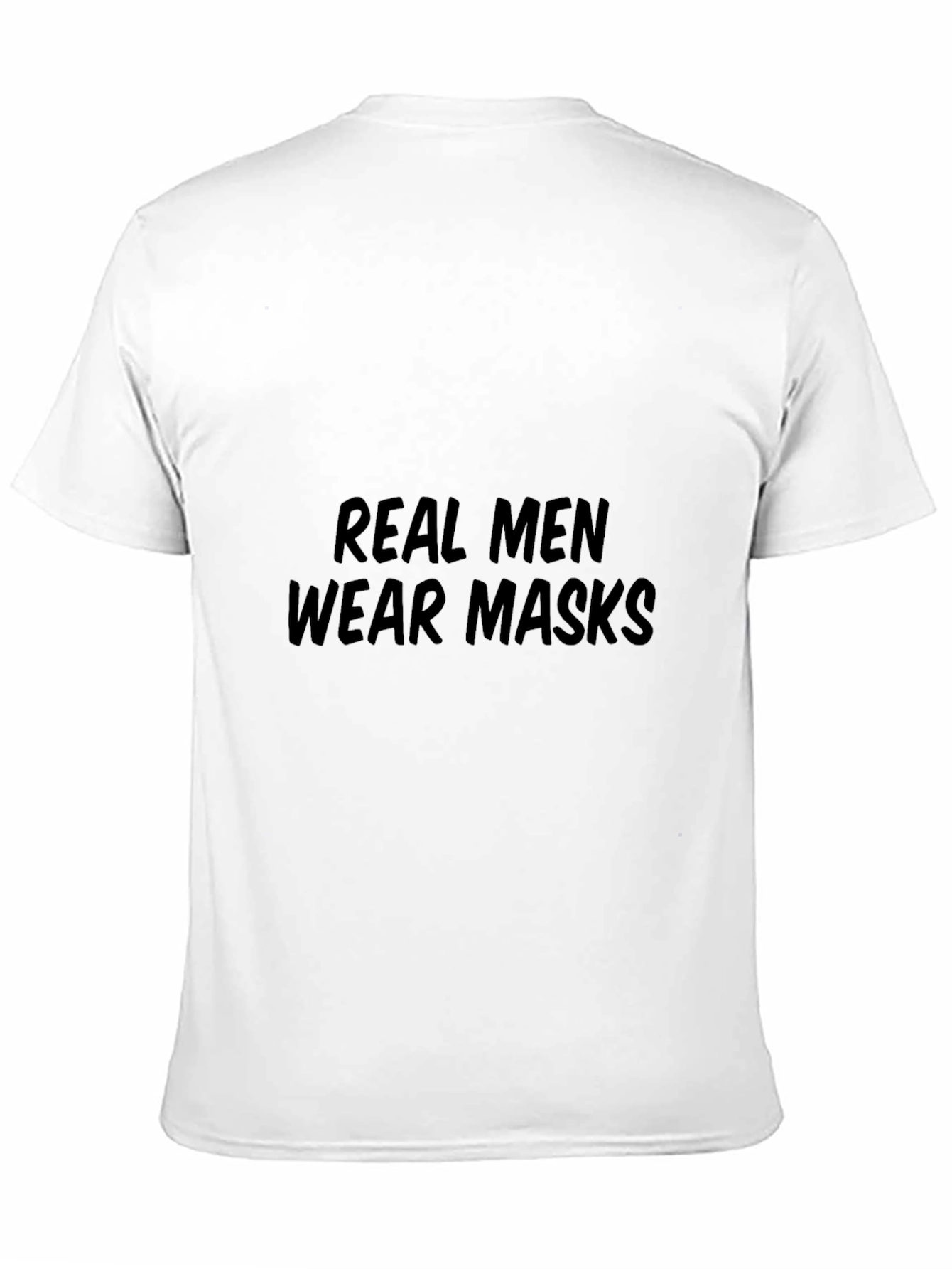 Black Real Men Wear Masks T-Shirt view 11