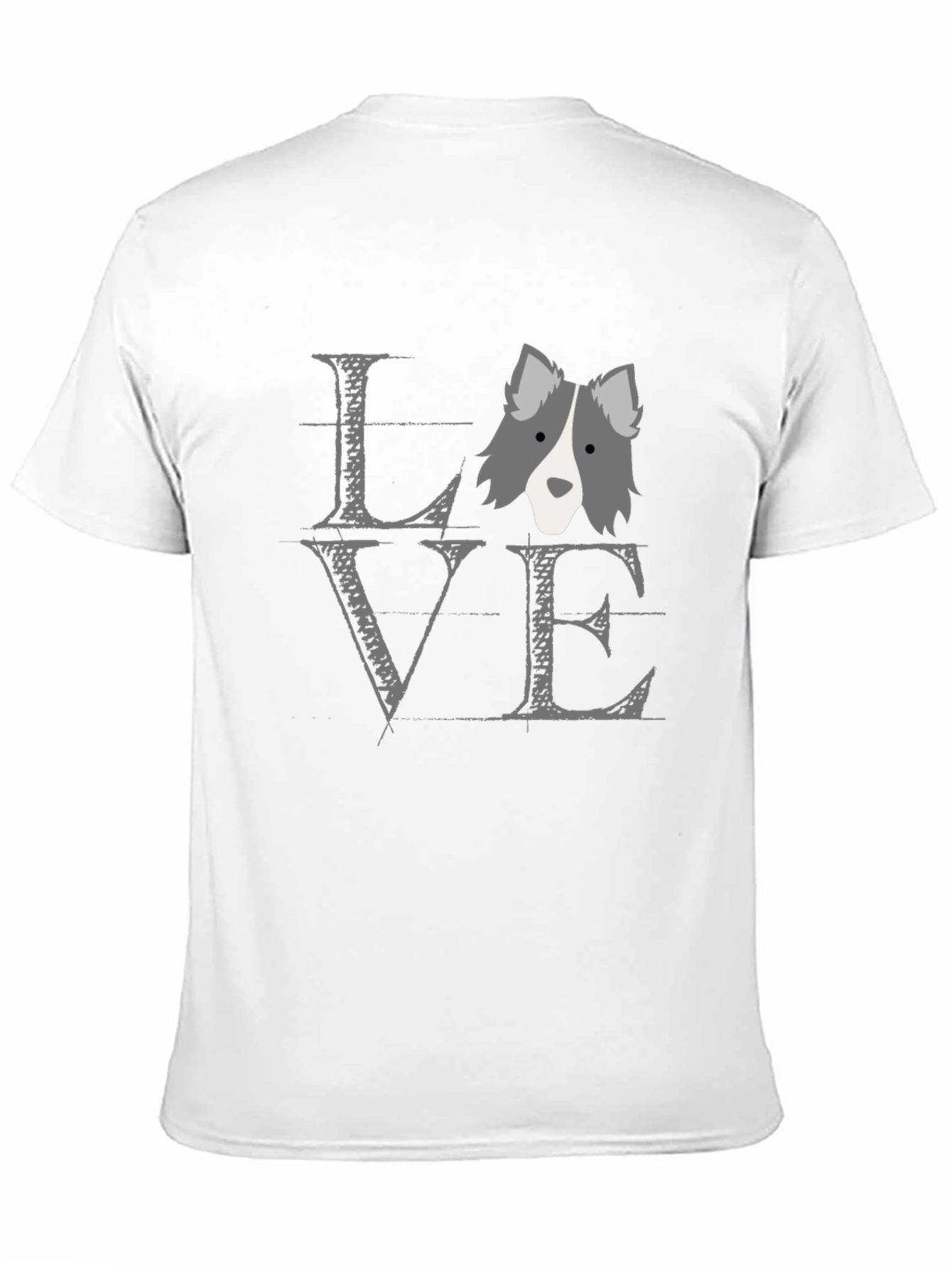 Black Dog Love T-Shirt - Unisex Black Cotton Tee view 11