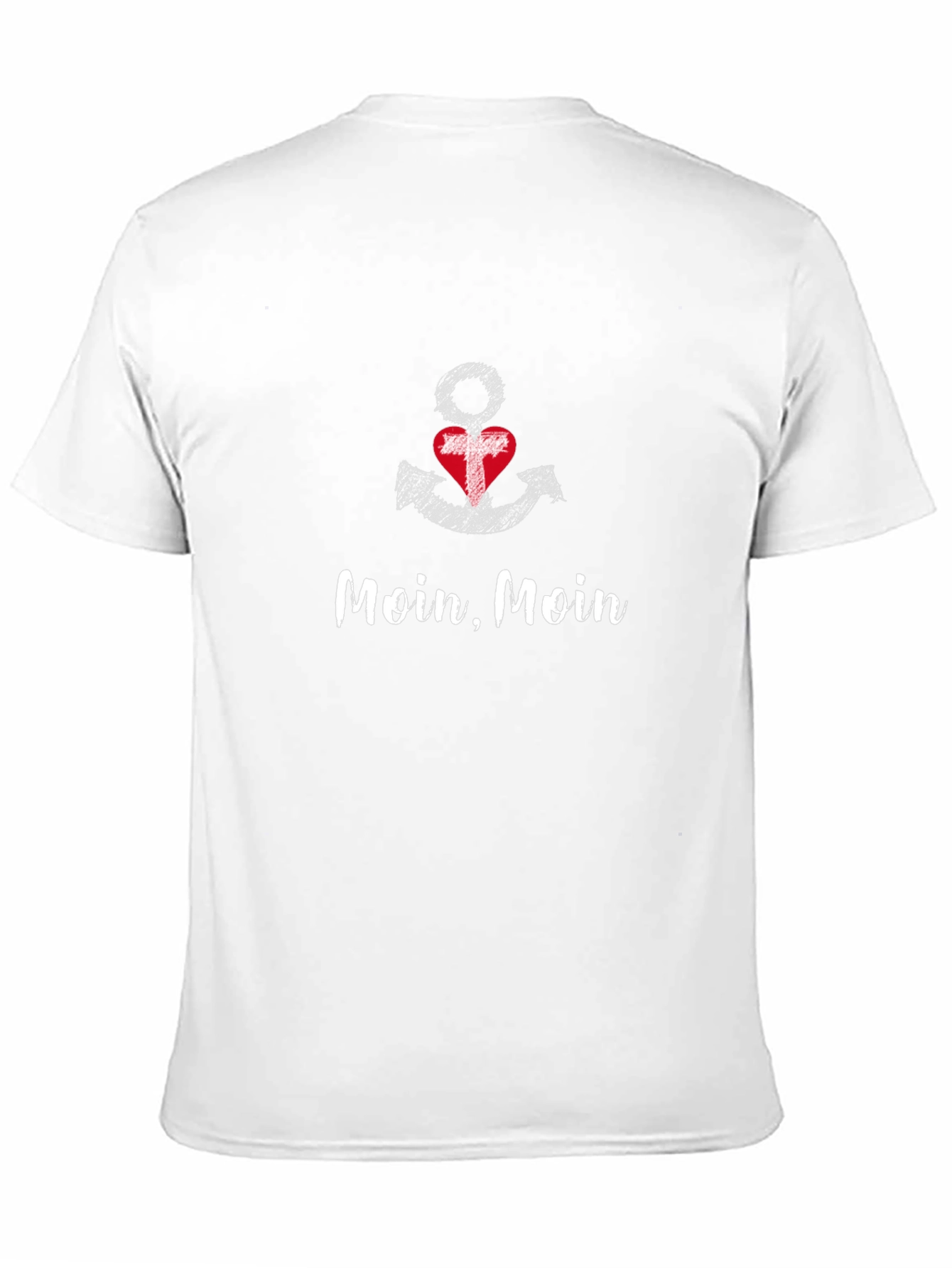 Black Moin Moin Anchor Heart Graphic T-Shirt - Unisex view 11
