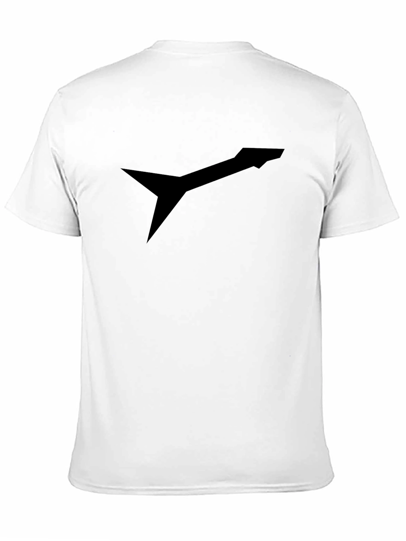 Black Men's Black Graphic Tee - Modern Arrow Design view 11