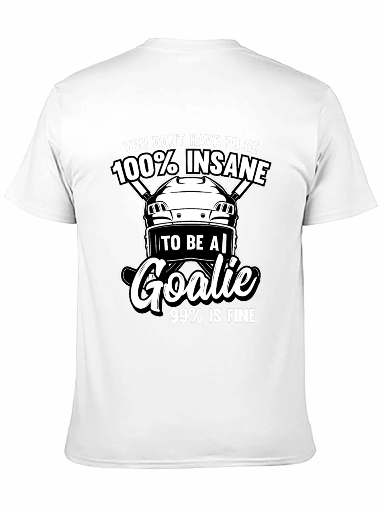 Black Hockey Goalie T-Shirt - Insane Goalie Tee view 11