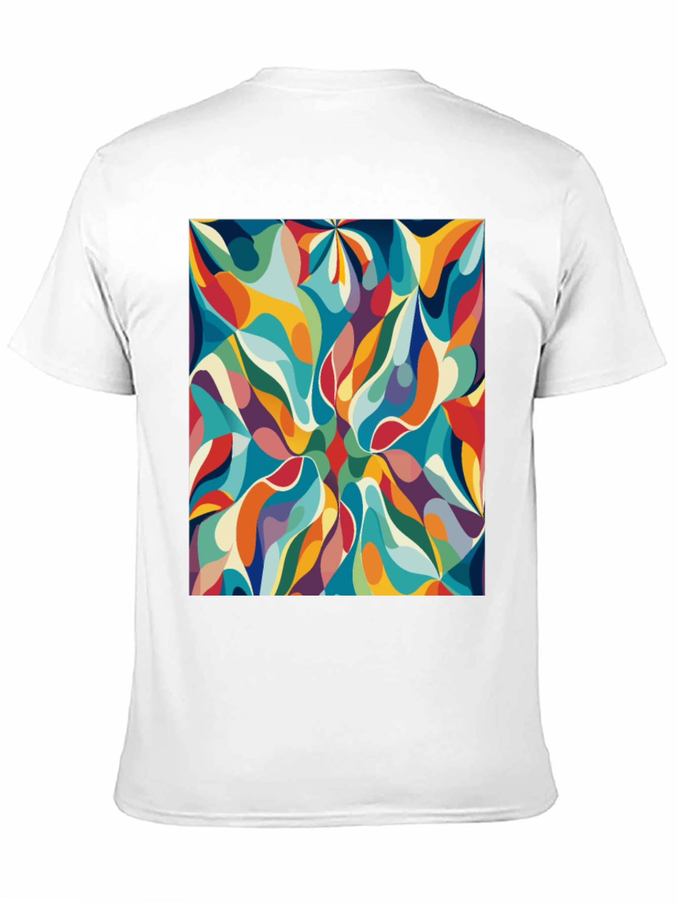 Black Retro Abstract Graphic Print Tee - Bold Style view 11