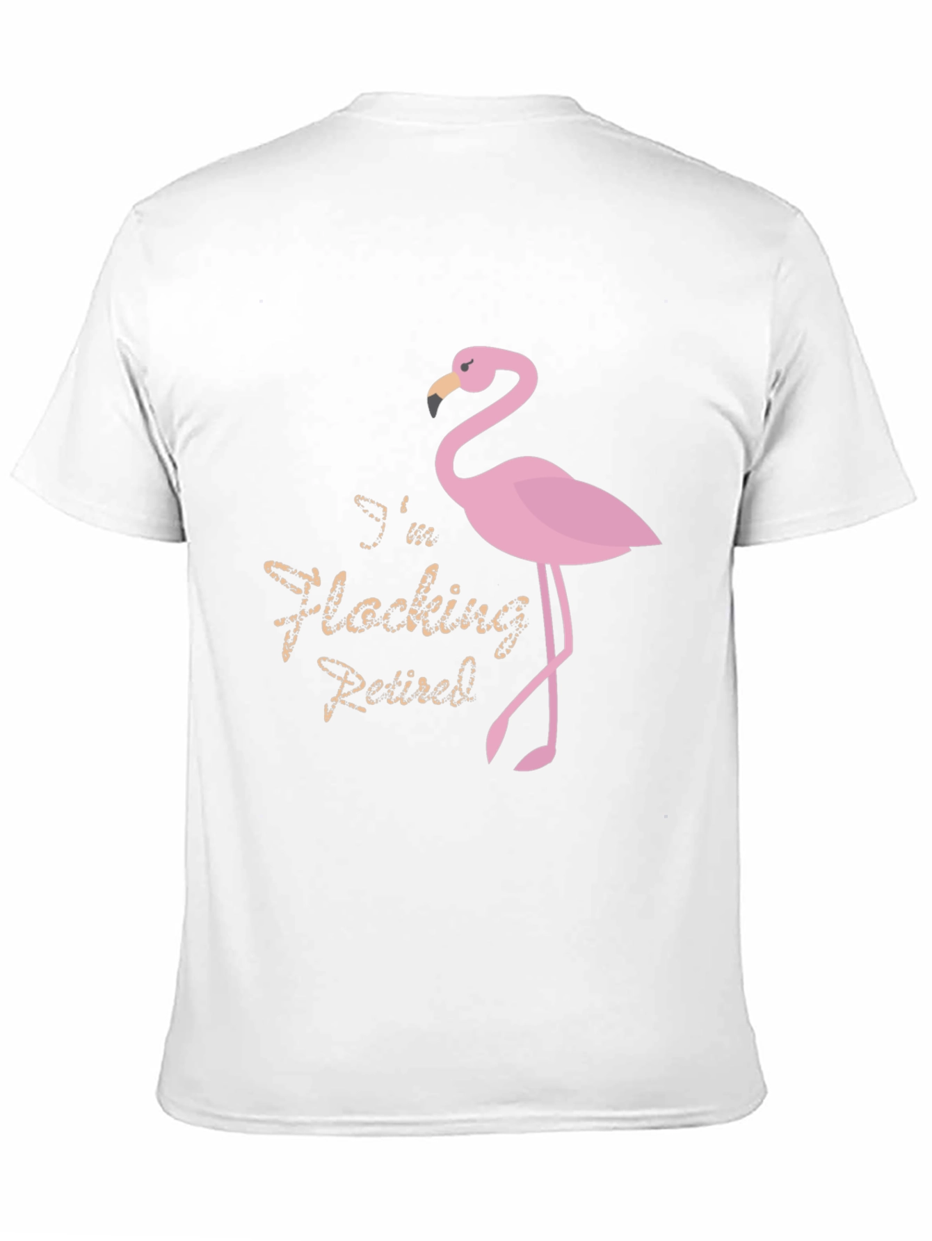 Black Funny Flamingo Retired T-Shirt view 11
