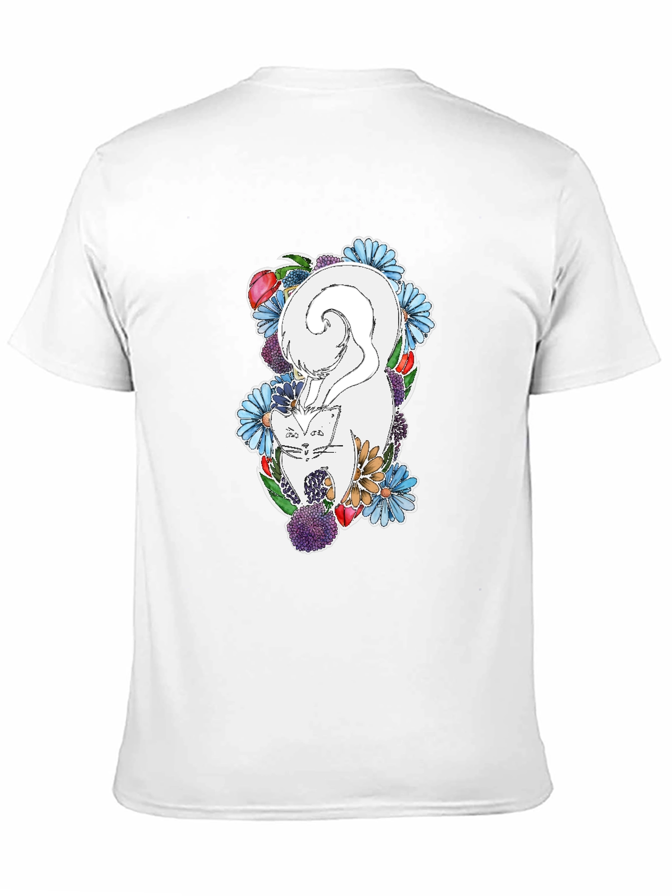 Black Floral Fox Graphic T-Shirt - Unique Design, Soft Cotton view 11