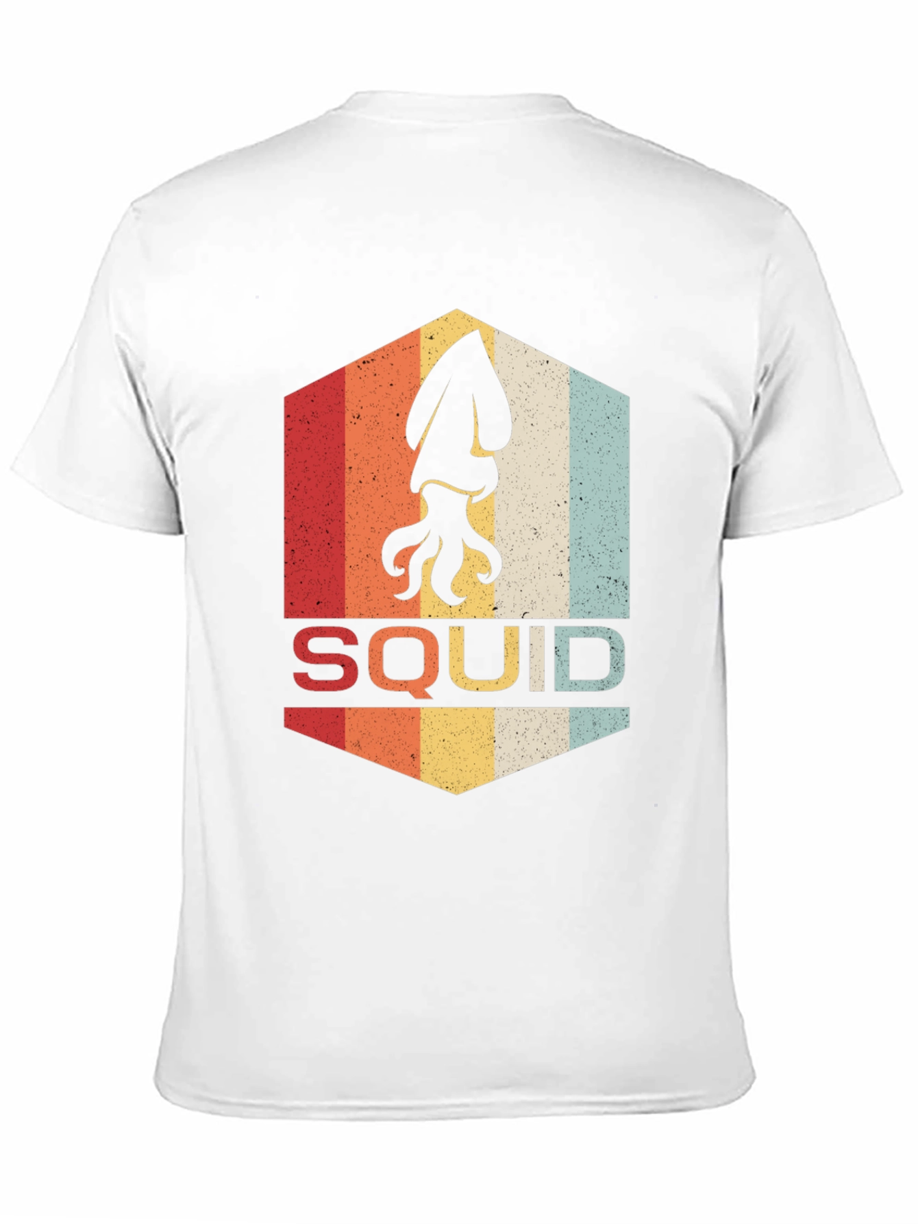 Black Retro Squid Graphic T-Shirt - Vintage Style Tee view 11