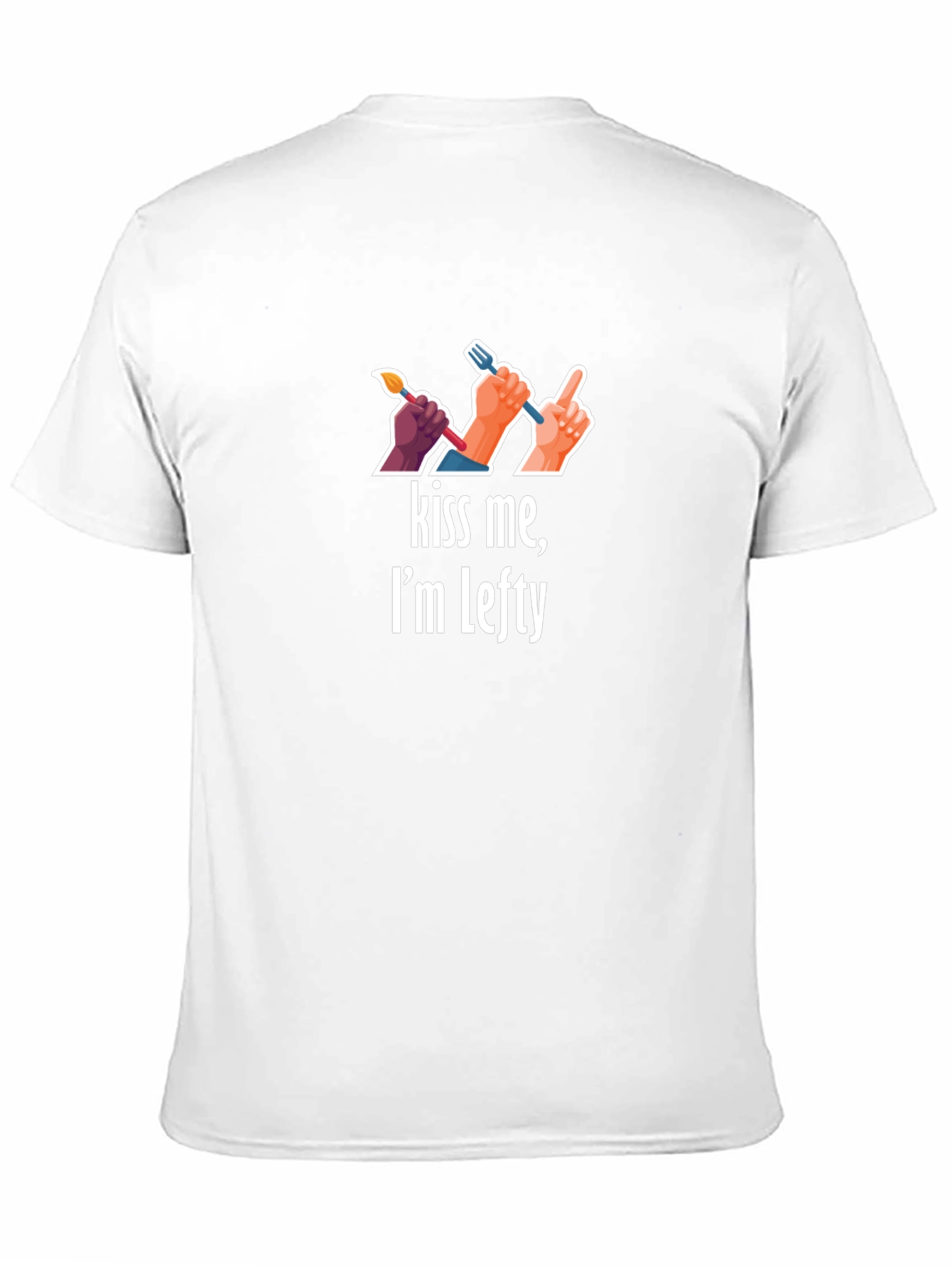 Black Kiss Me, I'm Lefty Graphic T-Shirt view 11