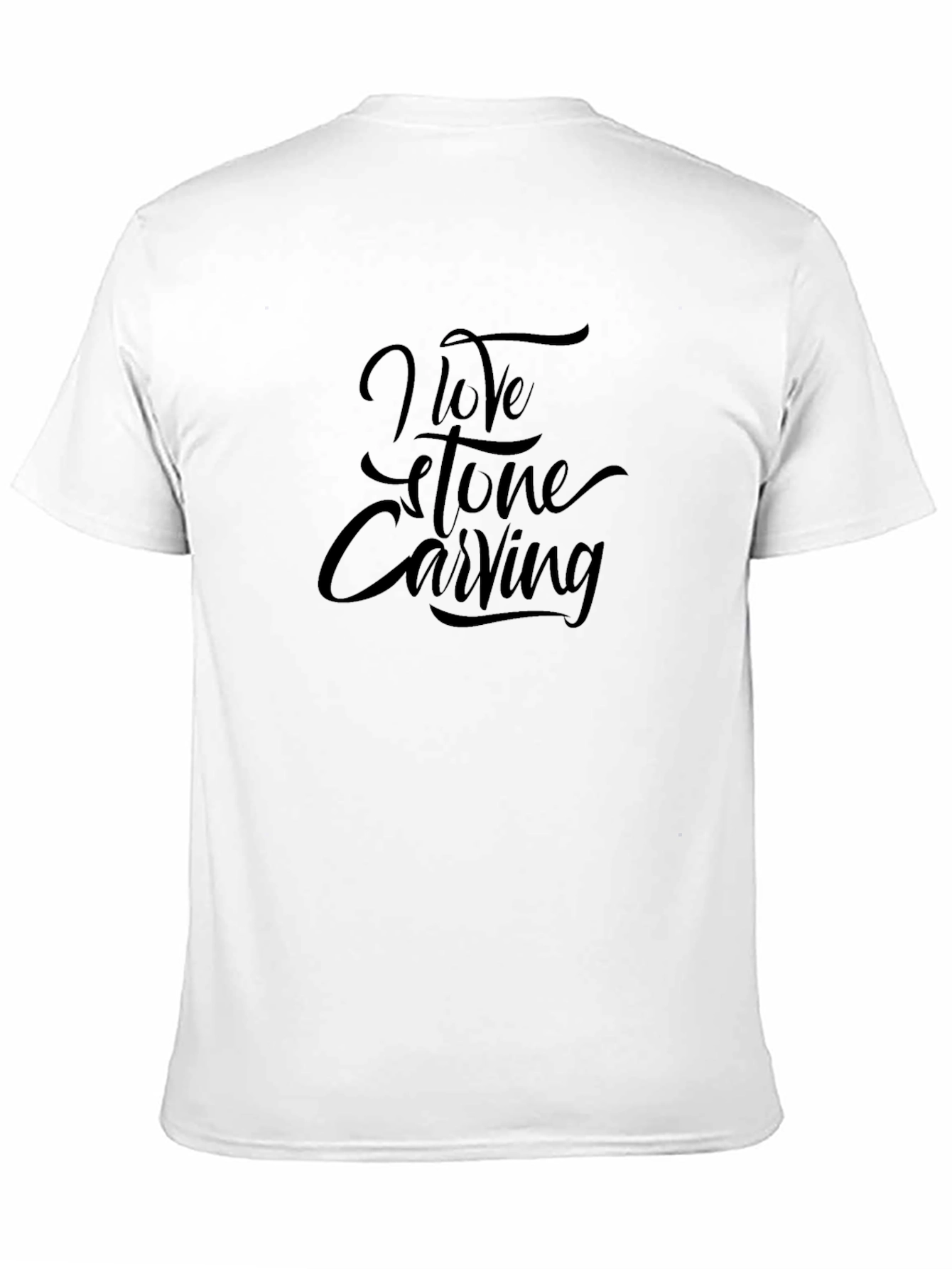 Black I Love Stone Carving Black T-Shirt view 11