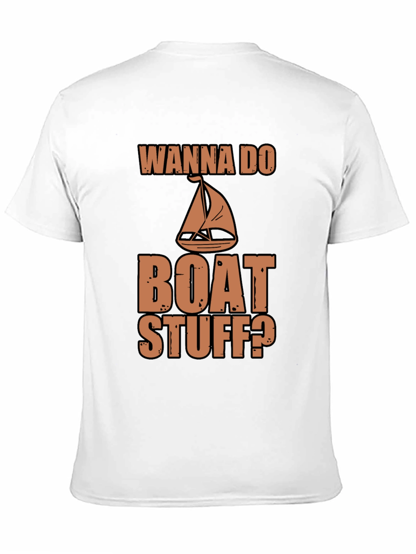 Black Wanna Do Boat Stuff? Graphic Tee view 11