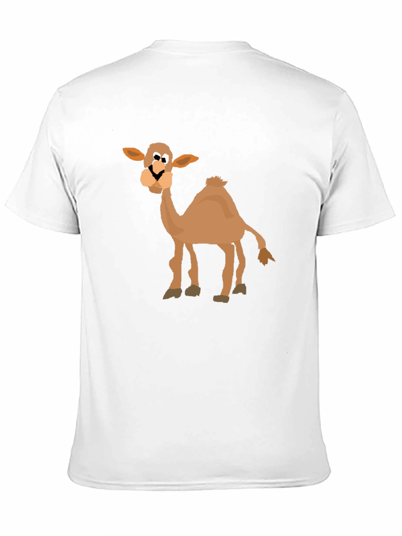 Black Cartoon Camel Graphic T-Shirt - Black Cotton Blend view 11