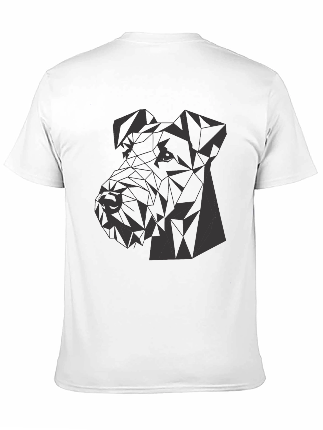 Black Geometric Dog Graphic Tee - Modern Style view 11