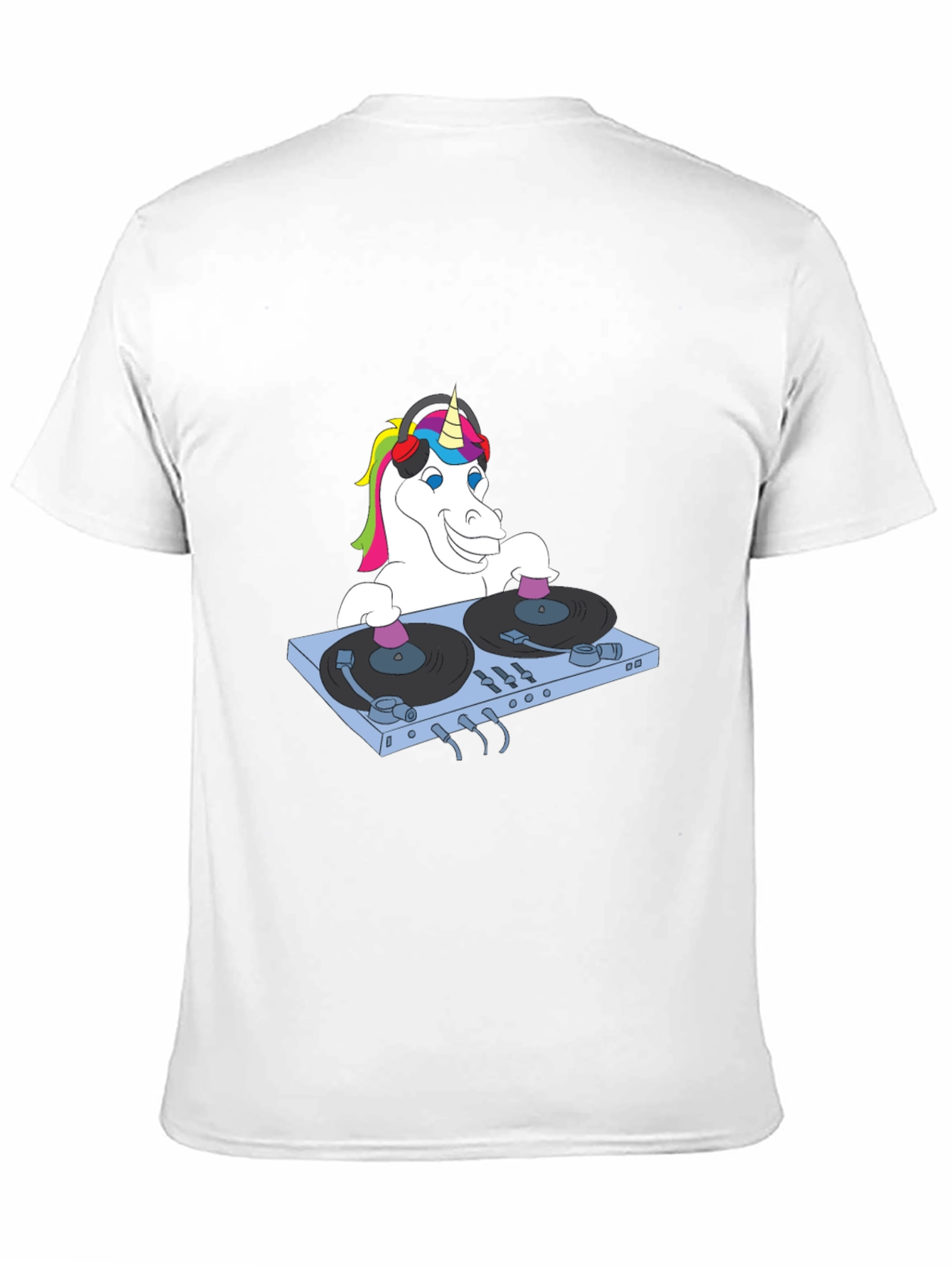 Black DJ Unicorn Graphic T-Shirt - Funky Music Lover Tee view 11