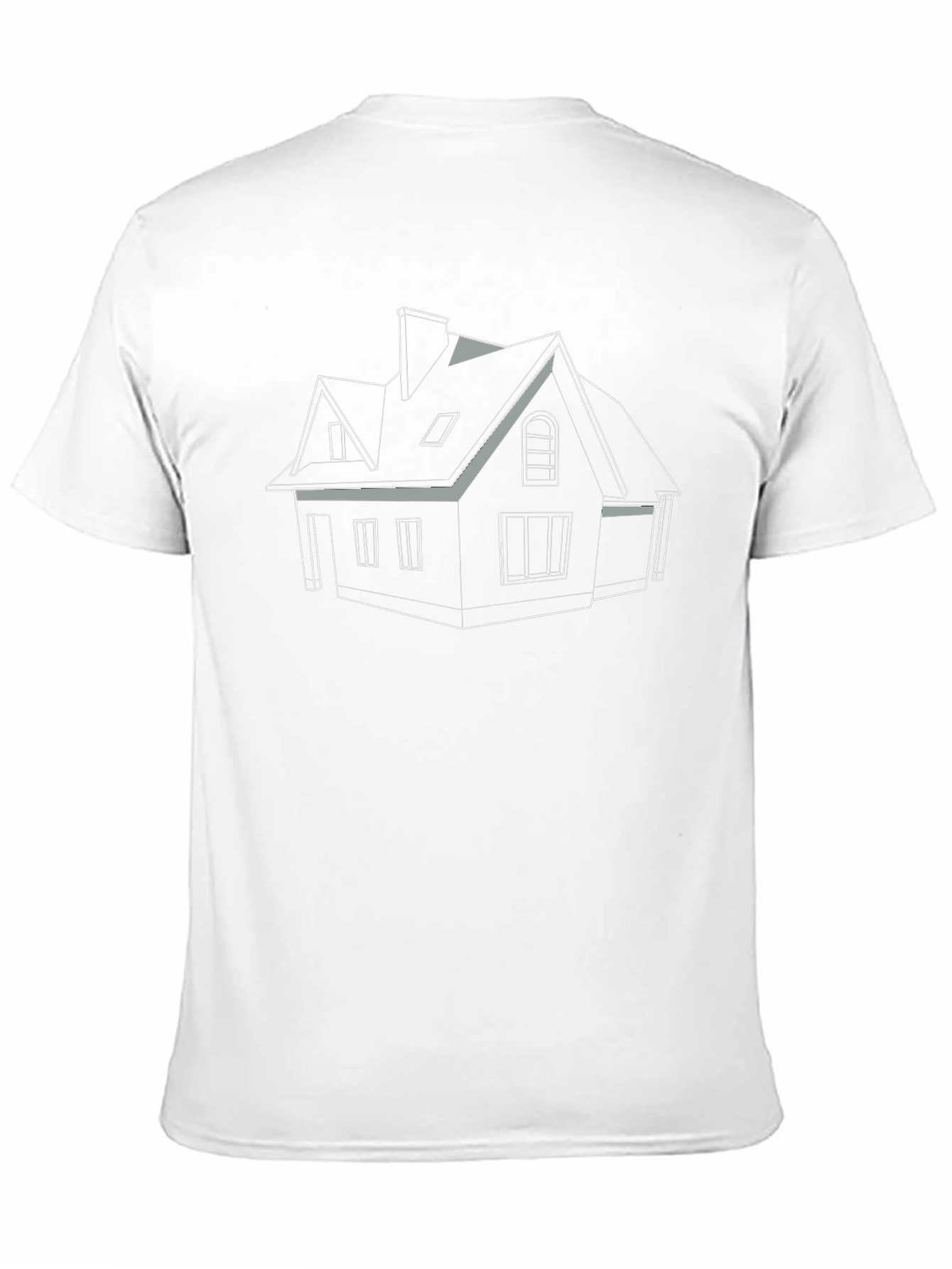 Black Architectural House Design Black T-Shirt view 11
