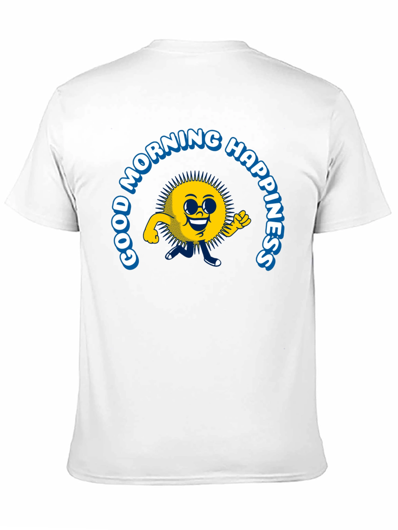 Black Good Morning Happiness T-Shirt - Black view 11