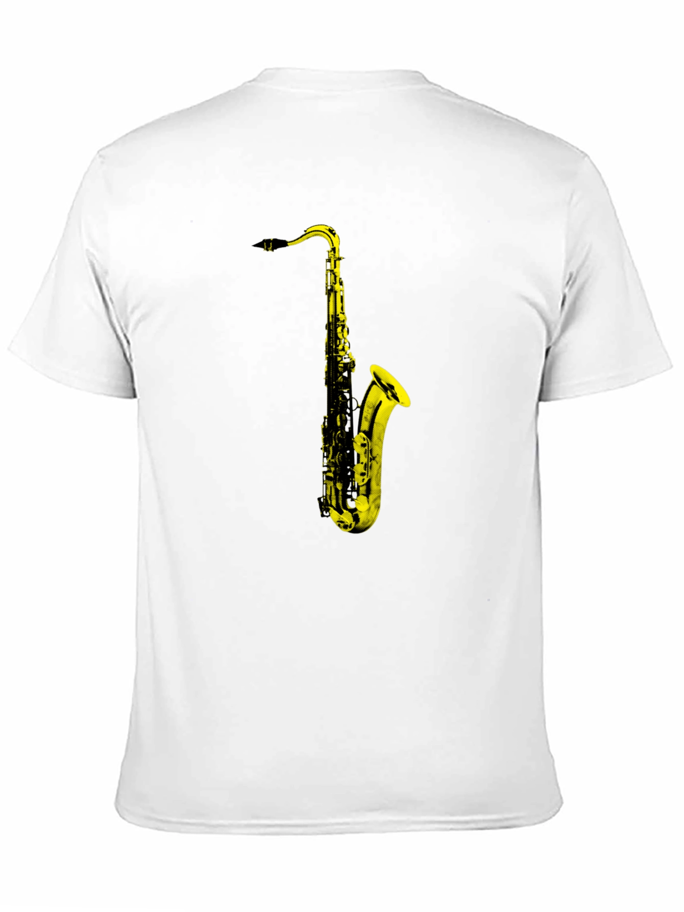 Black Saxophone Graphic Print T-Shirt - Black view 11