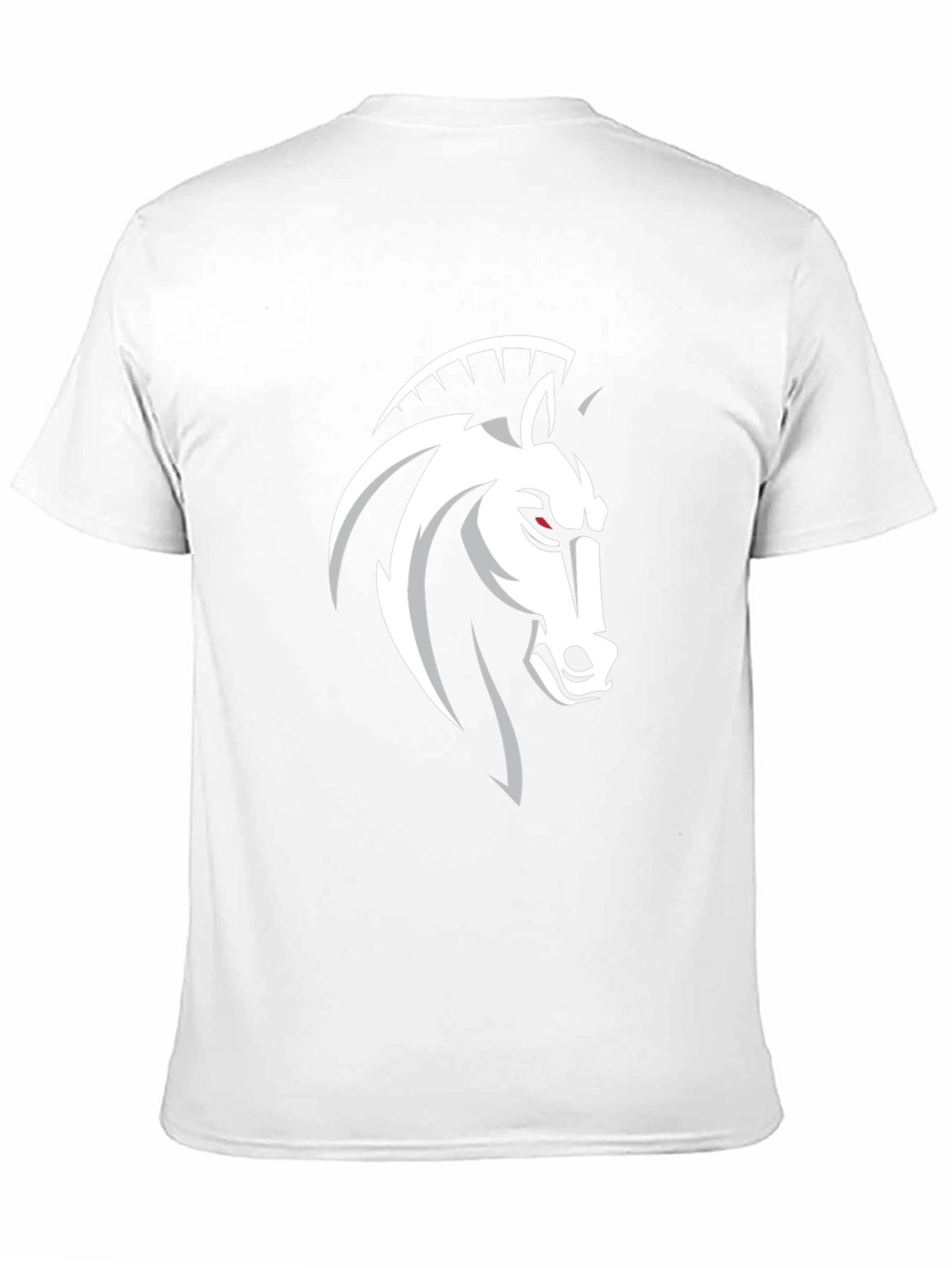 Black Men's Black Horse Head Graphic T-Shirt view 11