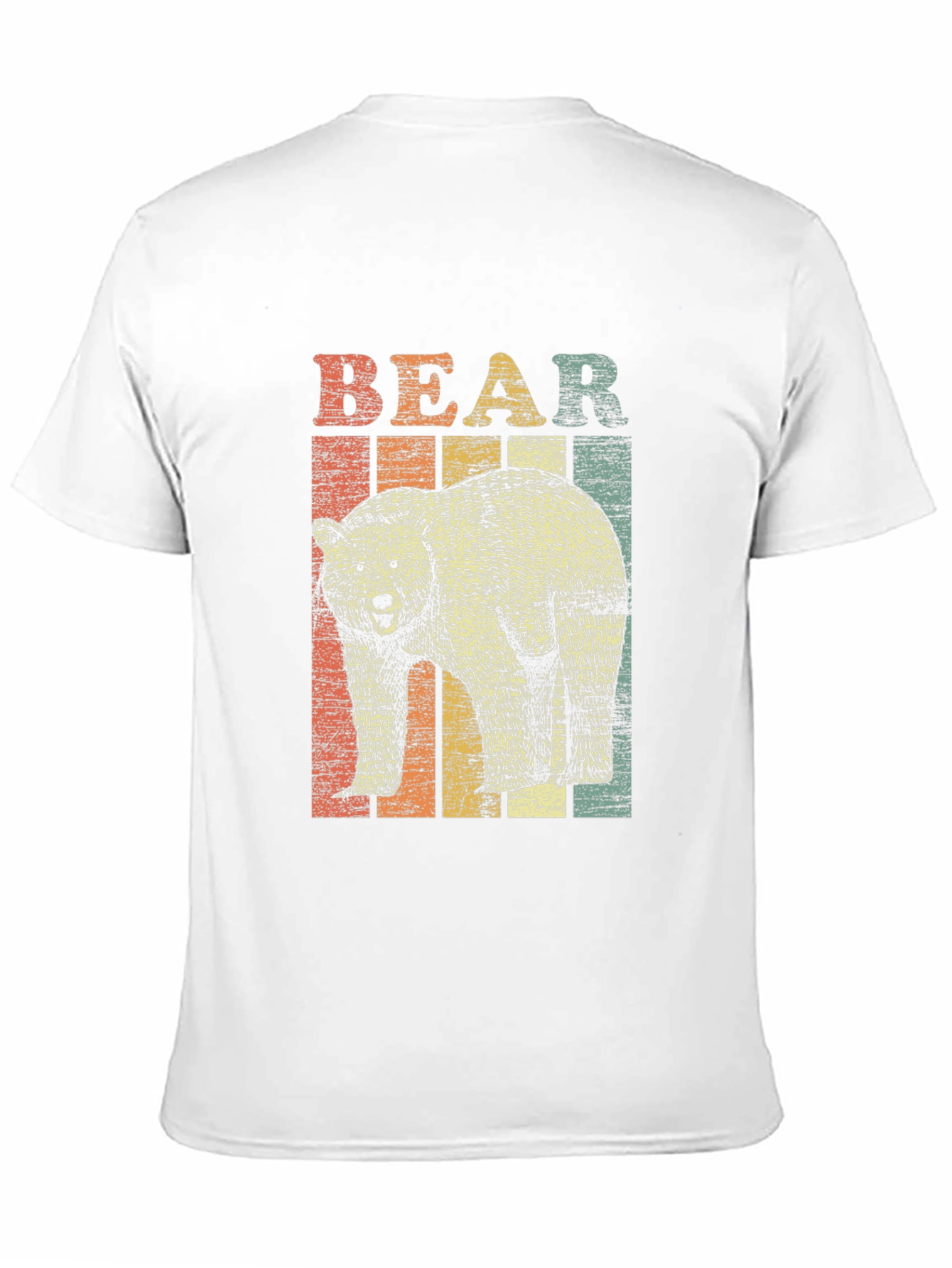 Black Retro Bear Graphic T-Shirt - Unisex Black Tee view 11