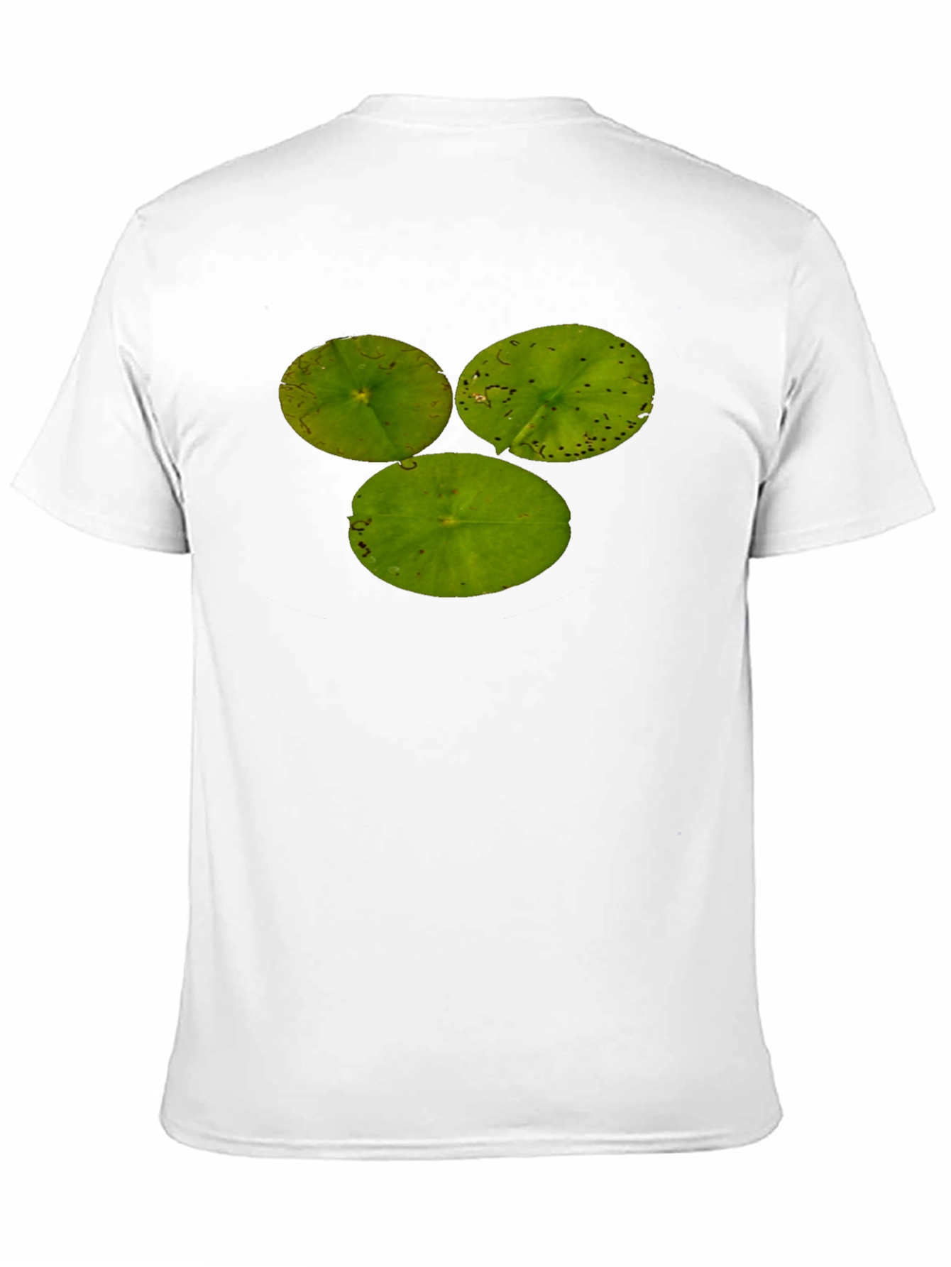 Black Lily Pad Trio Black T-Shirt - Nature Inspired Tee view 11