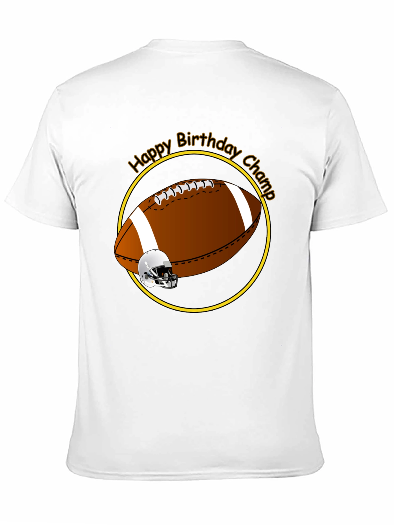 Black Birthday Football Champ T-Shirt view 11