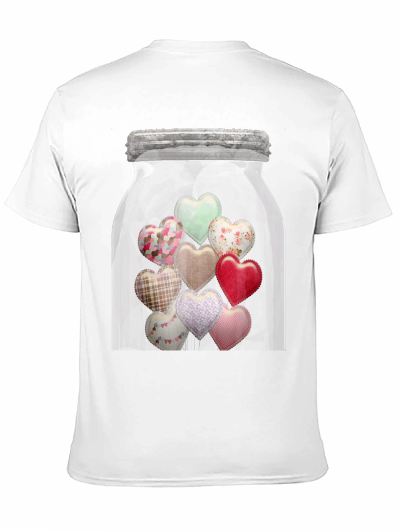 Black Jar of Hearts Graphic Tee - Lovecore Aesthetic view 11