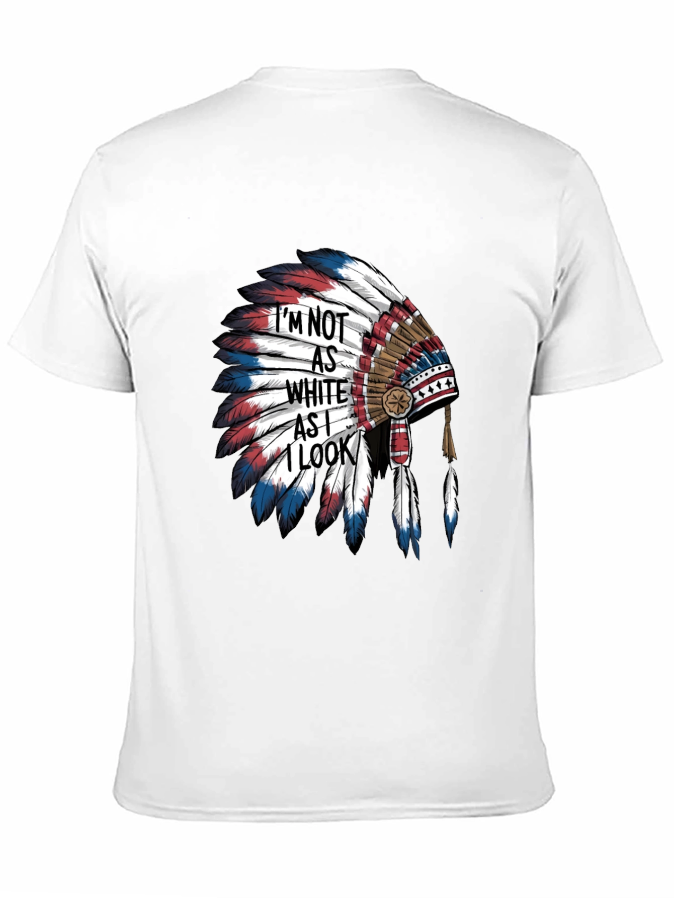 Black Native American Headdress Graphic Tee view 11