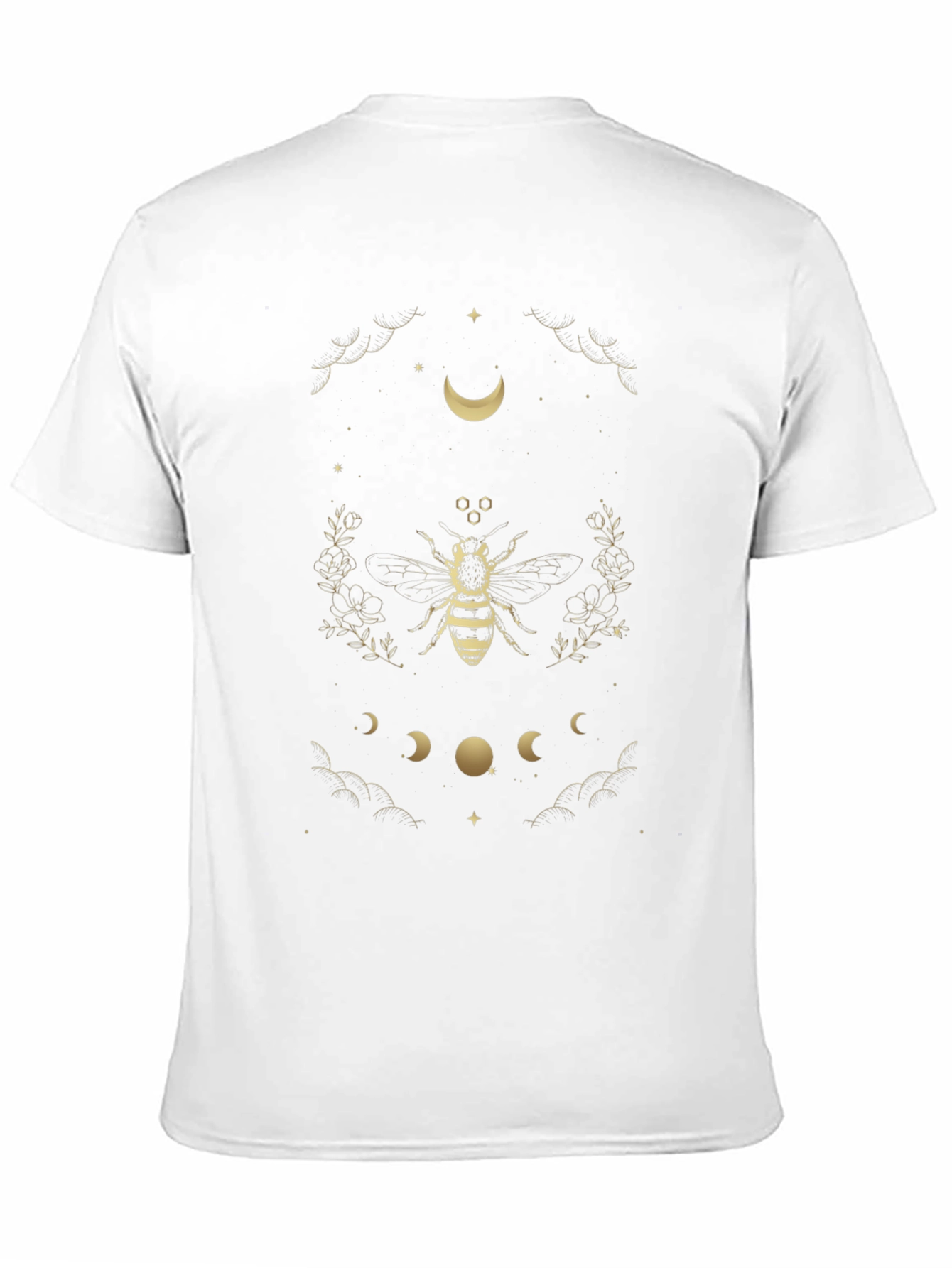 Black Celestial Bee Graphic Tee - Black Cotton T-Shirt view 11