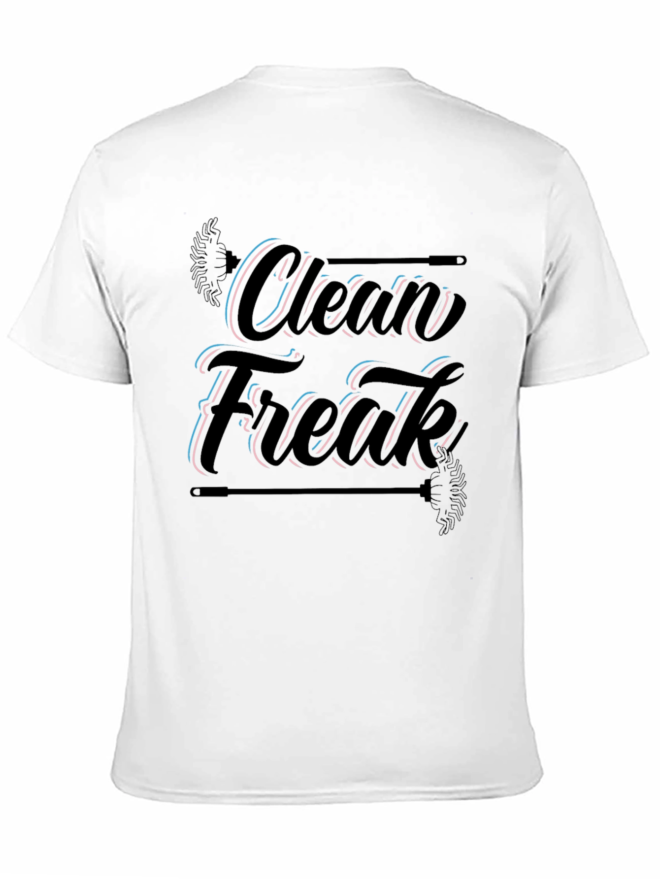 Black Clean Freak Graphic Tee - Black Cotton Blend view 11