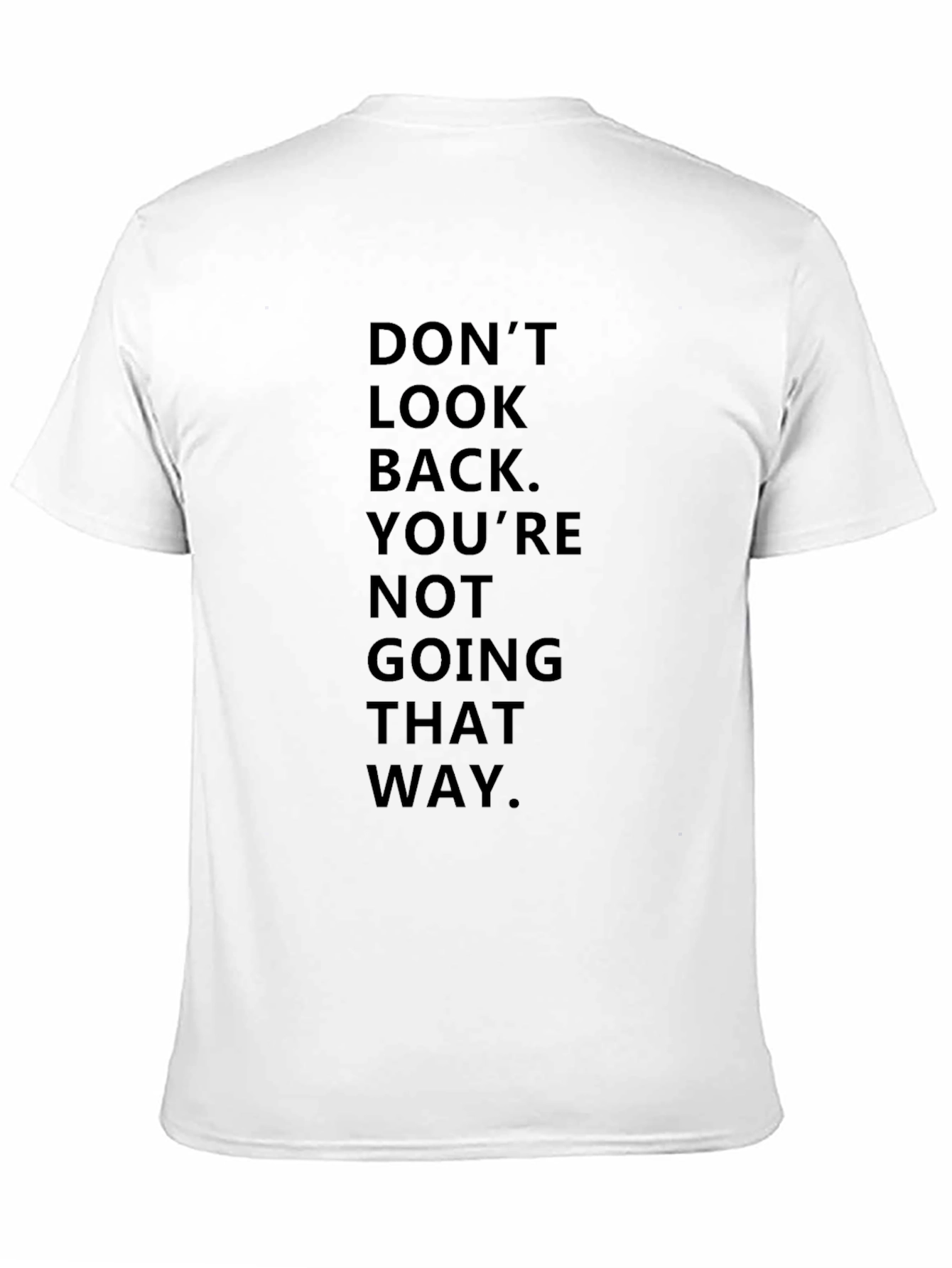 Black Men's Black T-Shirt: Don't Look Back view 11