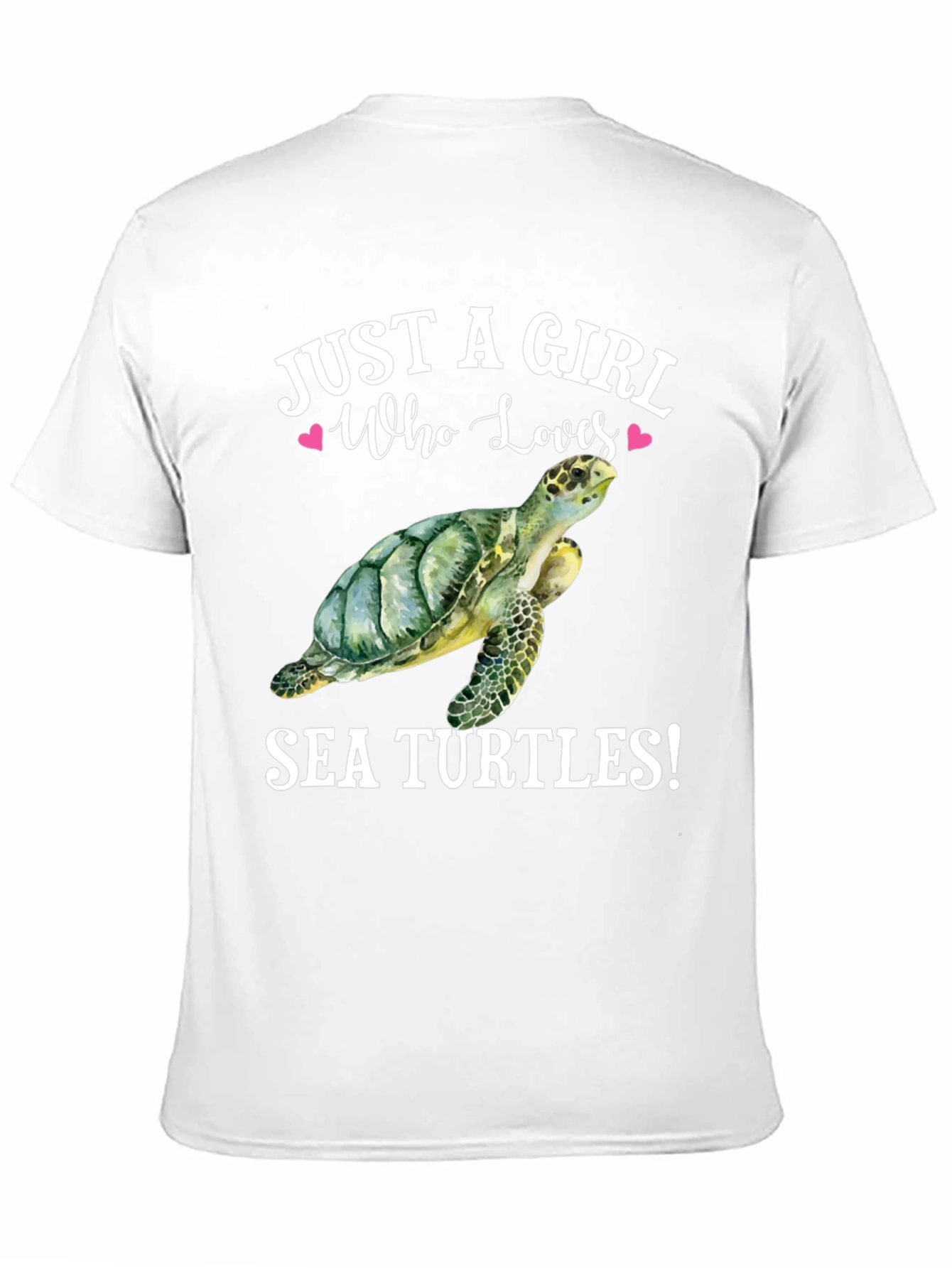 Black Just a Girl Who Loves Sea Turtles T-Shirt view 11