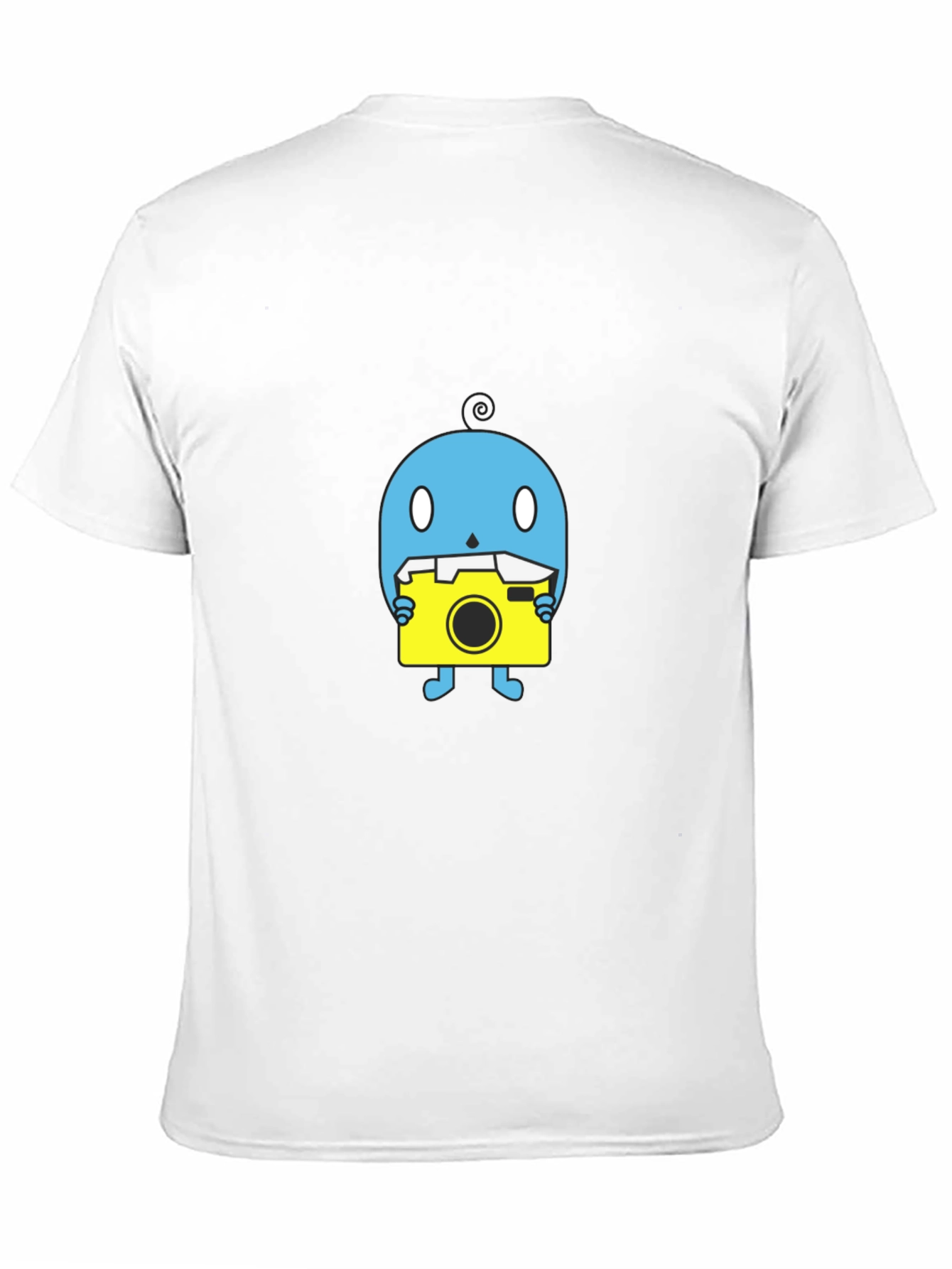 Black Funky Blue Creature with Camera Black T-Shirt view 11