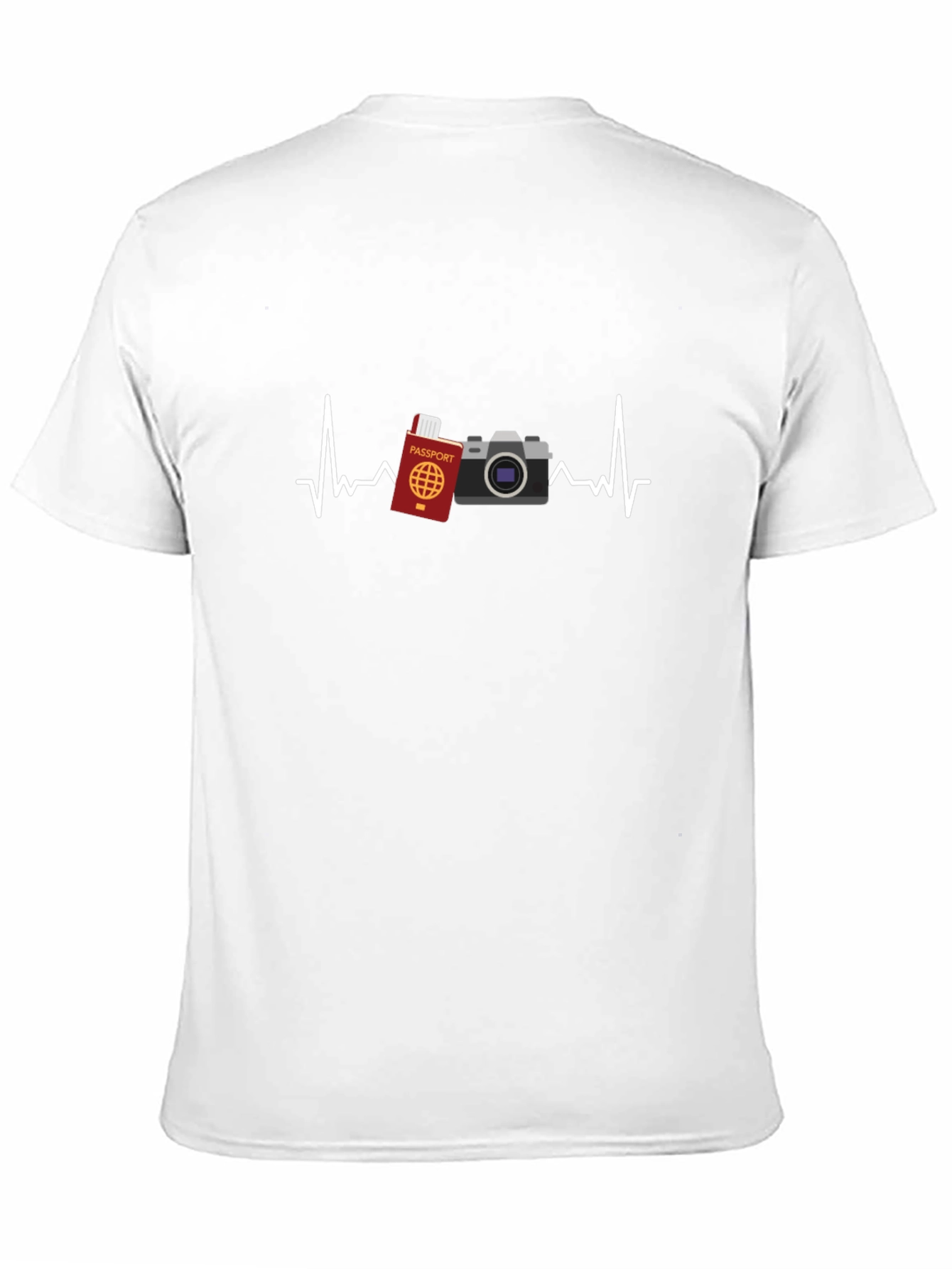 Black Travel Lover's Heartbeat T-Shirt view 11
