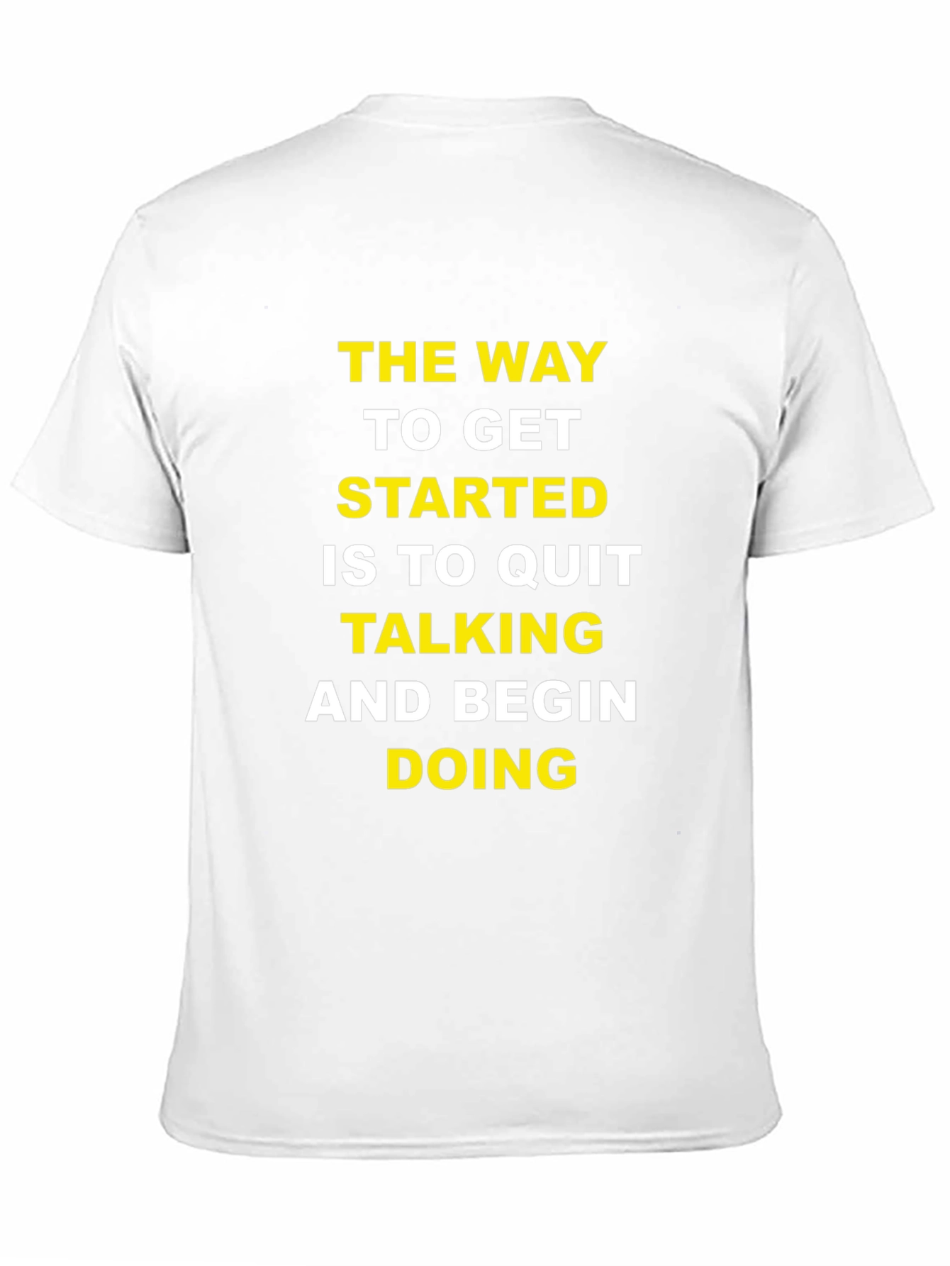 Black Motivational T-Shirt: Quit Talking & Begin Doing view 11
