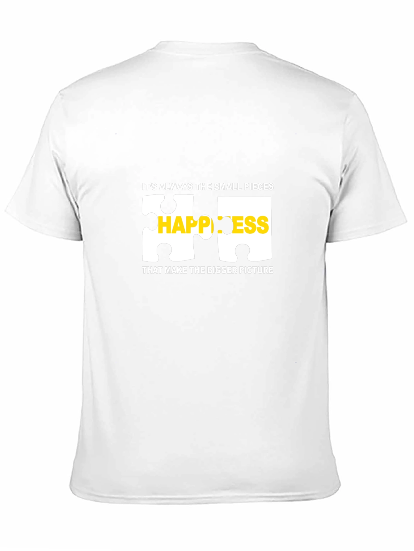 Black Happiness Puzzle Piece Graphic T-Shirt - Black view 11