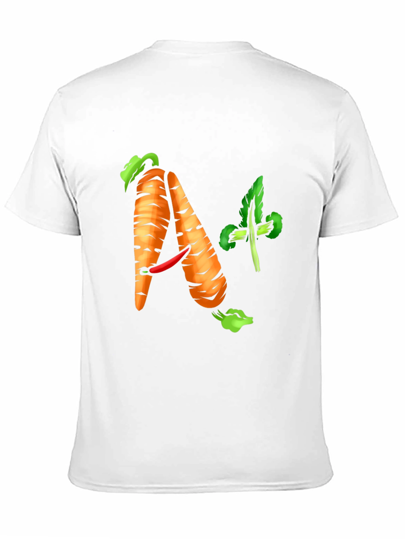 Black A+ Carrot Tee - Healthy & Funny Shirt view 11