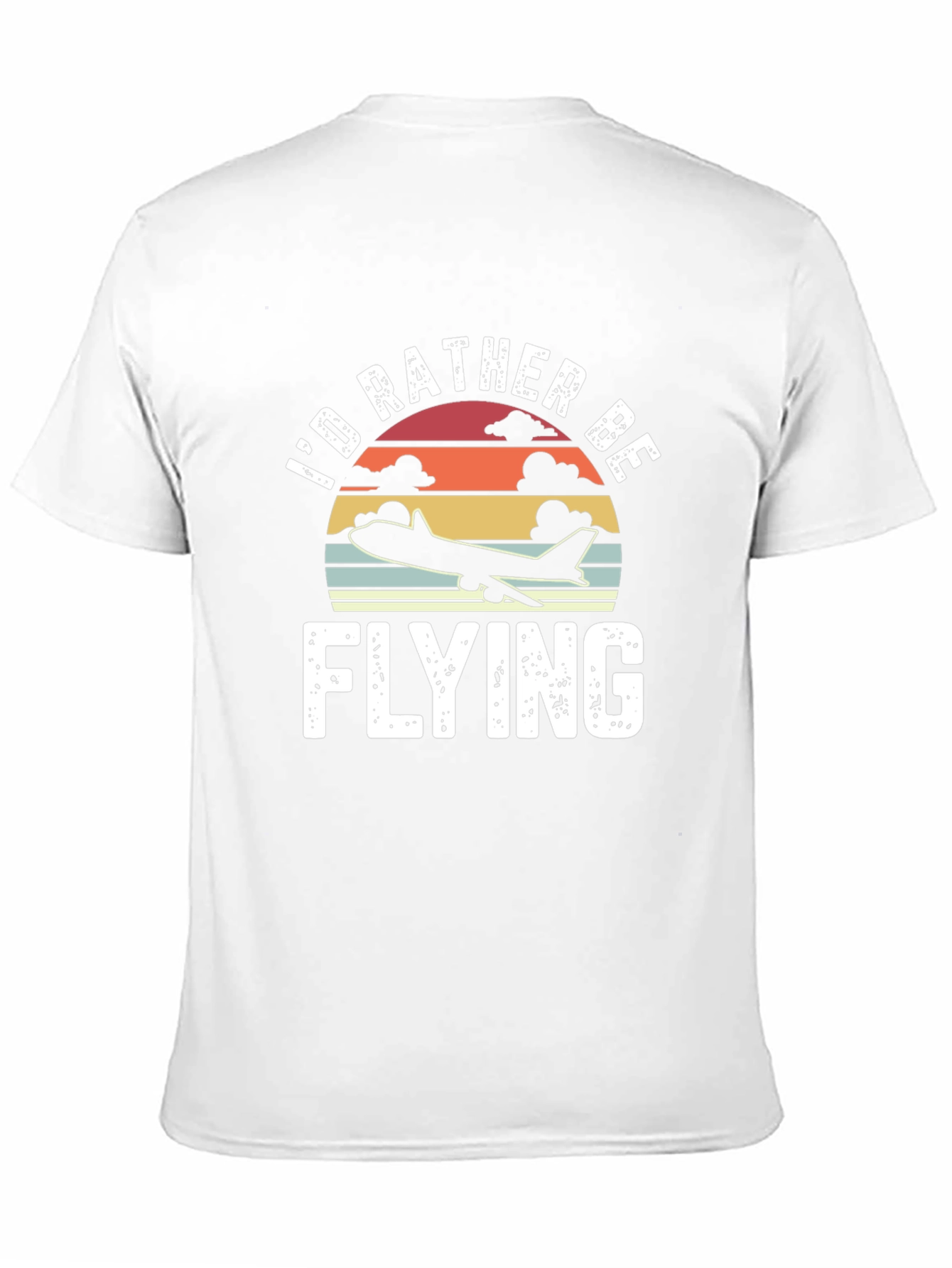 Black I'd Rather Be Flying Retro T-Shirt - Pilot Aviation Gift view 11