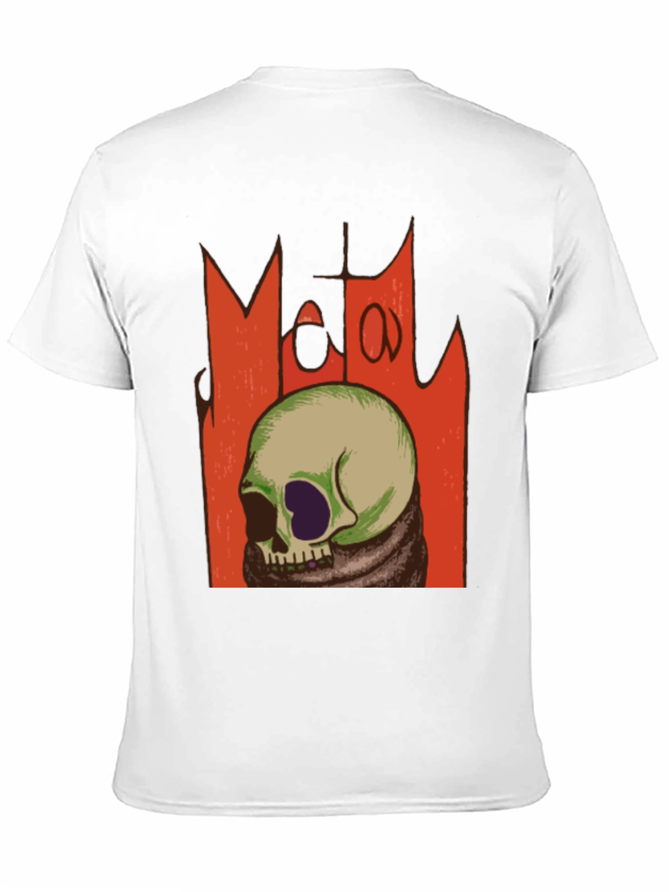 Black Skull Graphic Black T-Shirt - Grunge Metal Aesthetic view 11