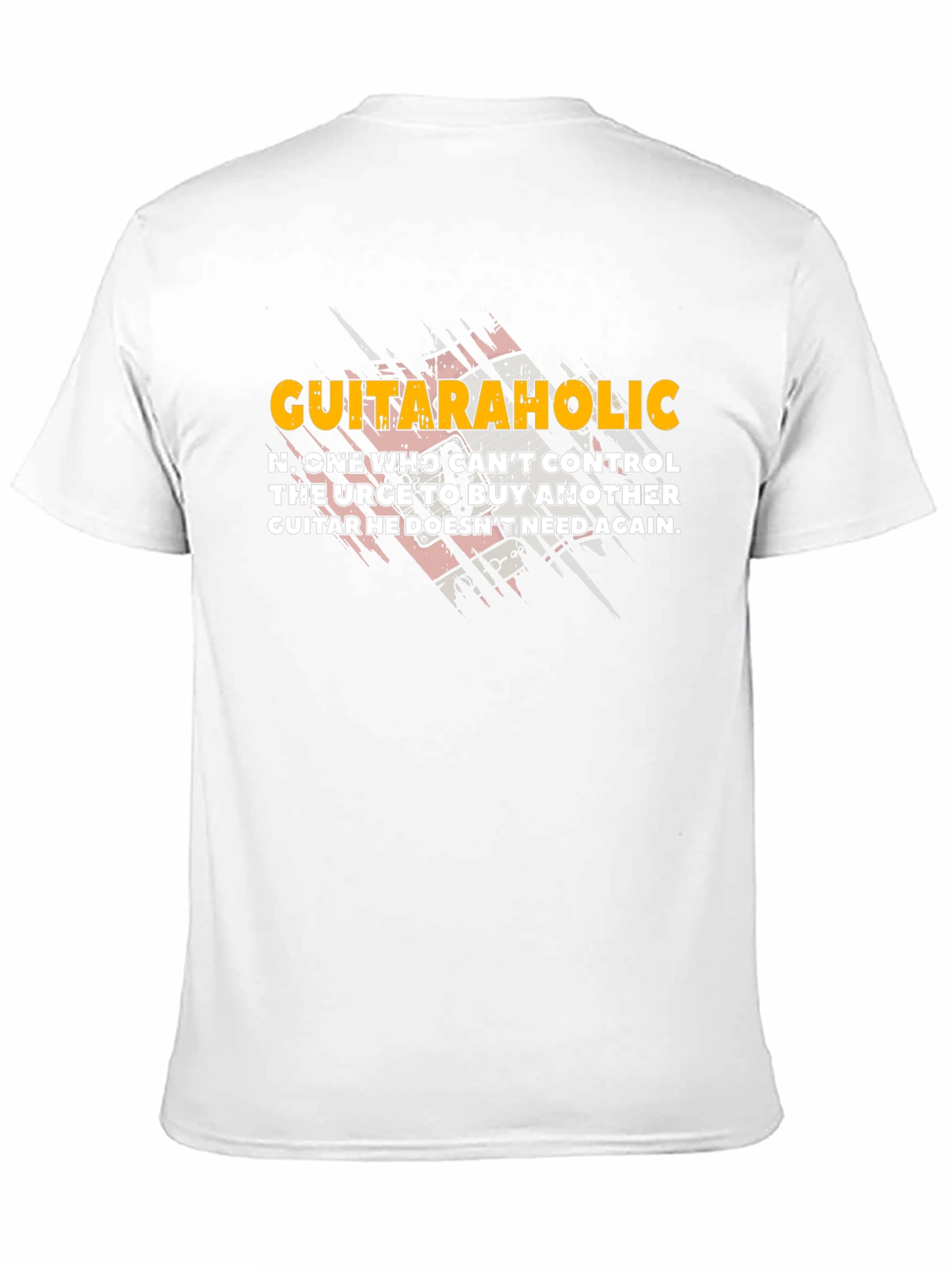 Black Guitaraholic T-Shirt - Funny Guitar Player Gift view 11